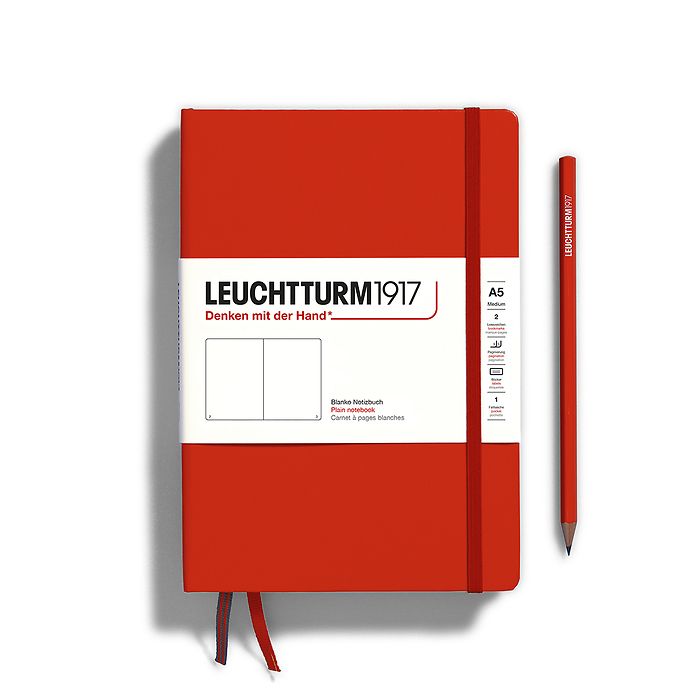 CAIET A5 VELIN COPERTA RIGIDA ROSU INCHIS LEUCHTTURM