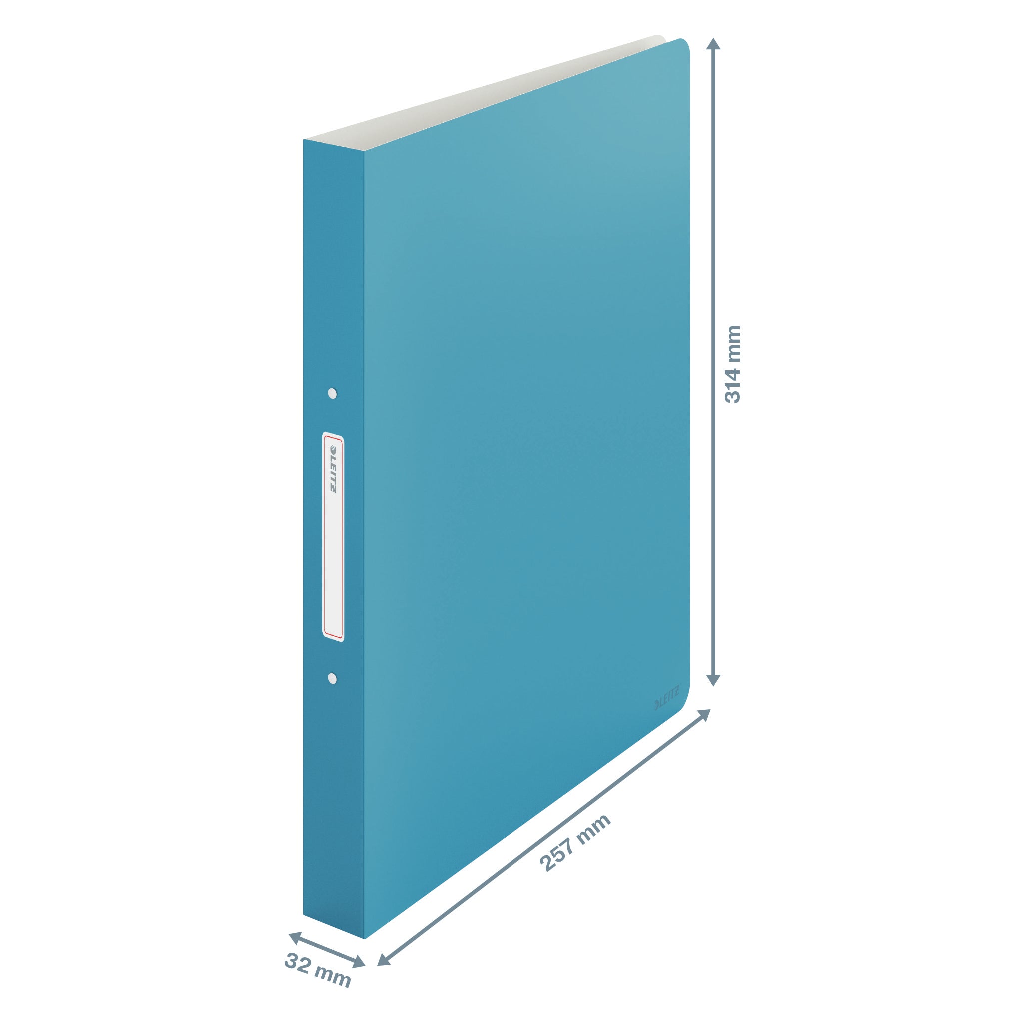 CAIET MECANIC A4 2 INELE 25MM/32MM COP FLEX ALBASTRU CELEST COSY LEITZ