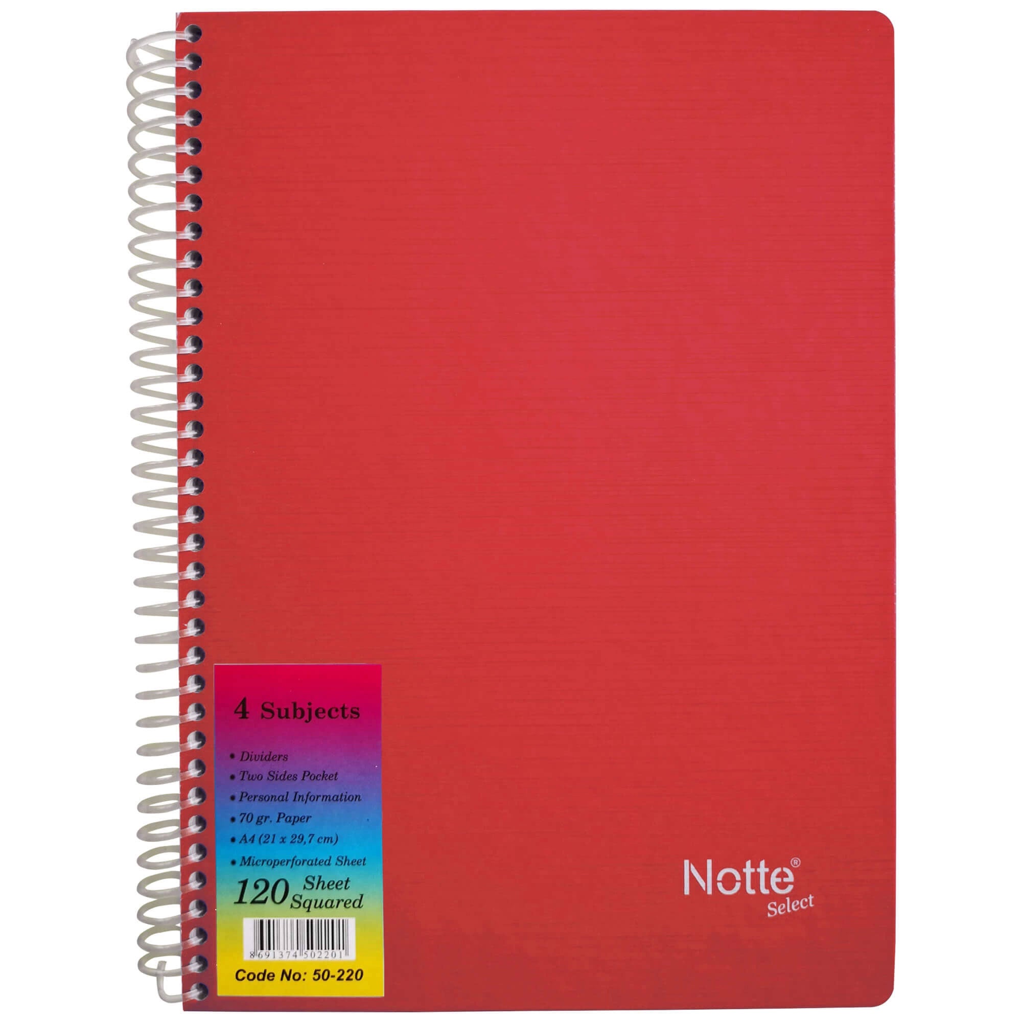 CAIET SPIRA A4 120 FILE ARITMETICA 4 SUBIECTE COPERTA CARTONATA NOTTE
