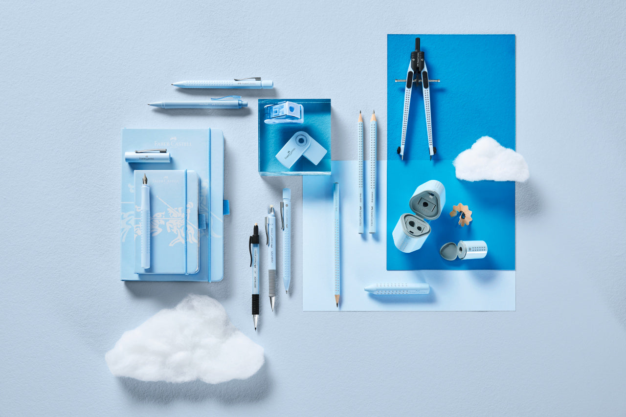 CAIET SPIRA A4 80 FILE 90 GR DICTANDO COPERTA CARTON BLEU SKY FABER-CASTELL