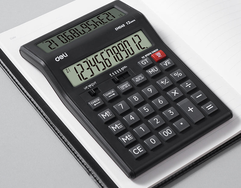 CALCULATOR BIROU 12 DIG DISPLAY DUBLU M049 DELI