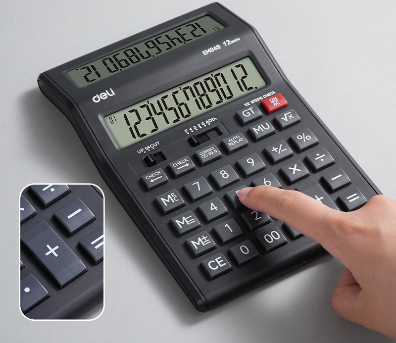 CALCULATOR BIROU 12 DIG DISPLAY DUBLU M049 DELI