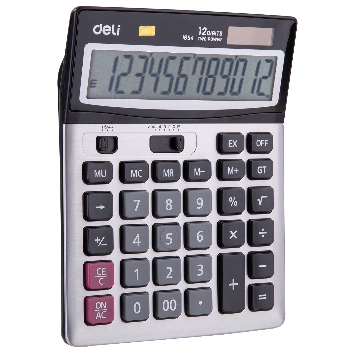 CALCULATOR BIROU 12DIG METAL 1654 DELI