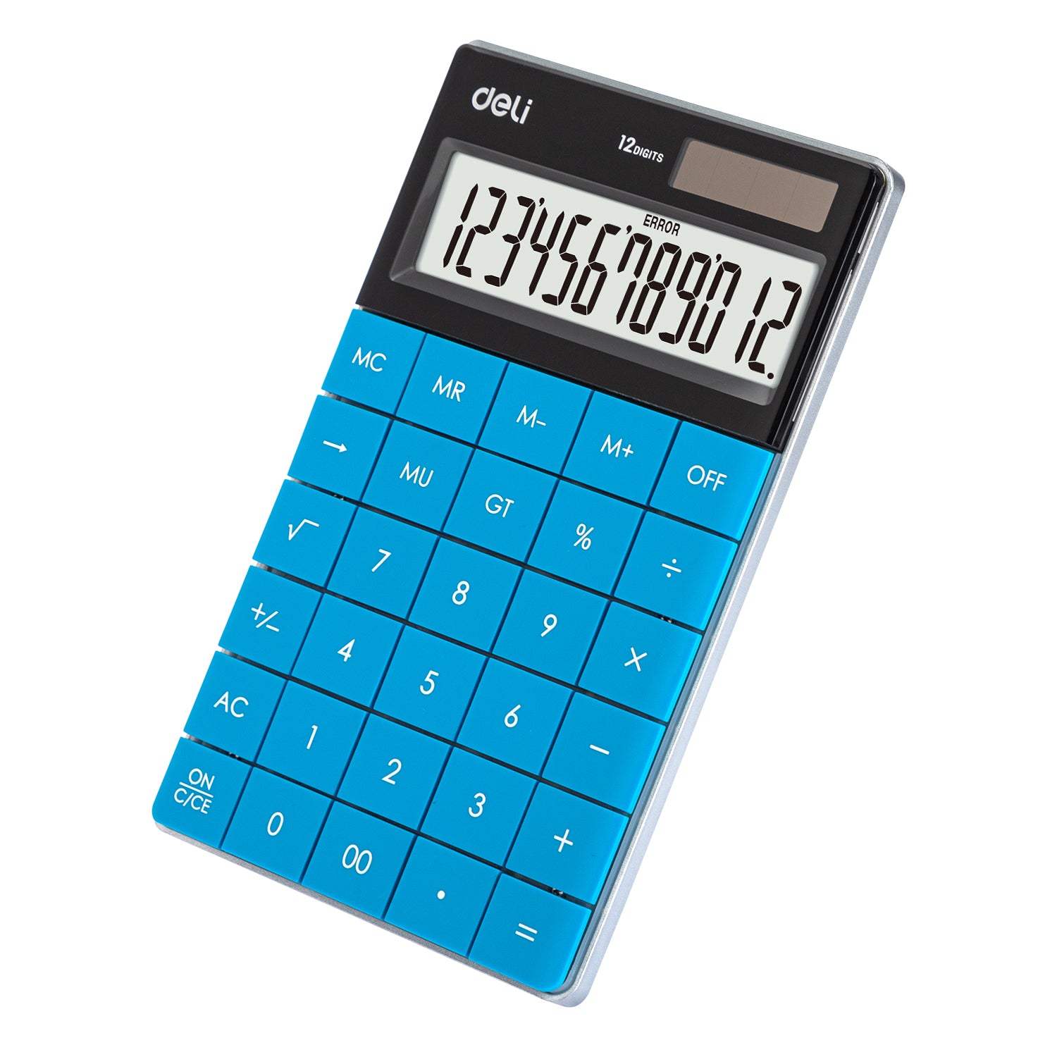 CALCULATOR BIROU 12DIG MODERN ALBASTRU DELI