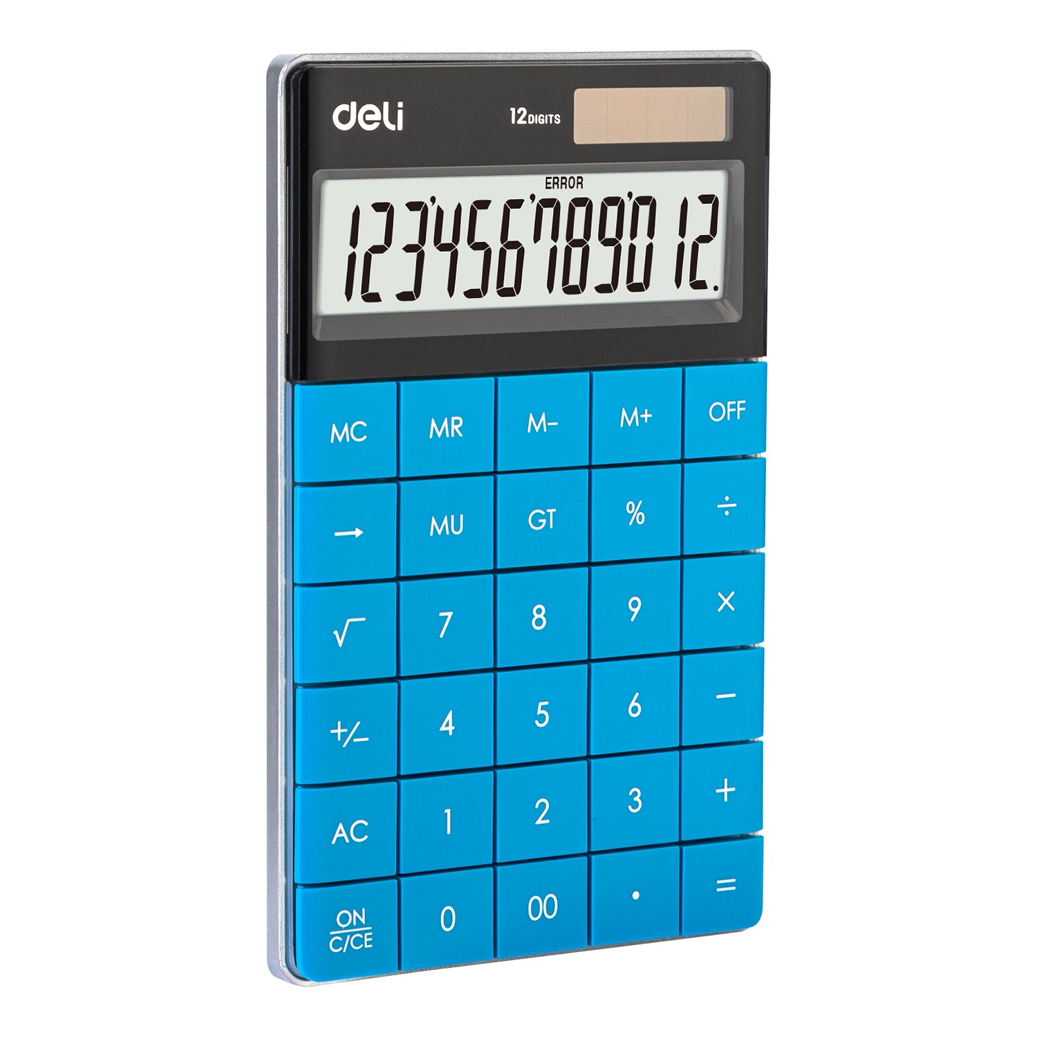 CALCULATOR BIROU 12DIG MODERN ALBASTRU DELI
