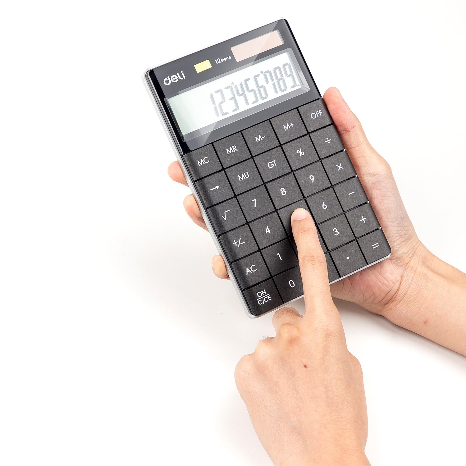 CALCULATOR BIROU 12DIG MODERN NEGRU DELI