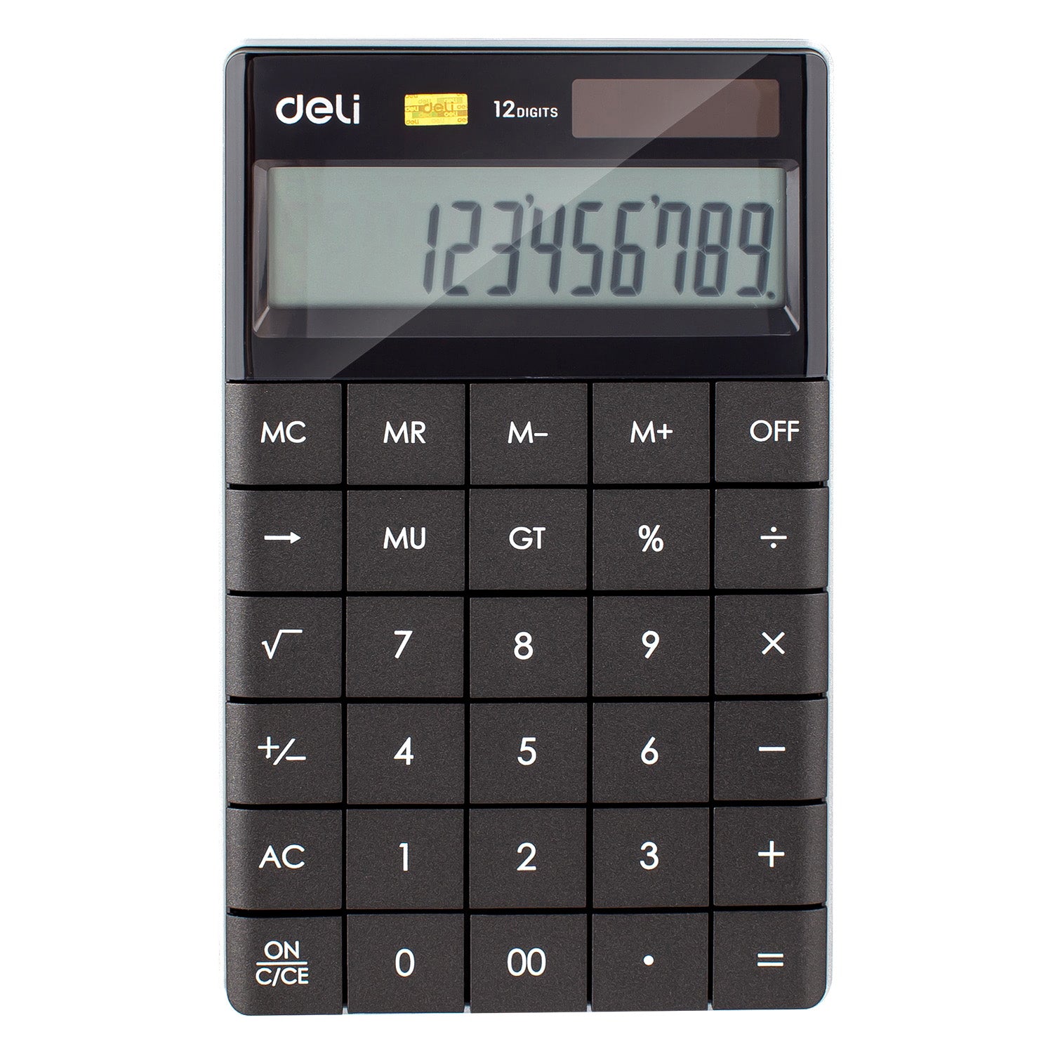 CALCULATOR BIROU 12DIG MODERN NEGRU DELI
