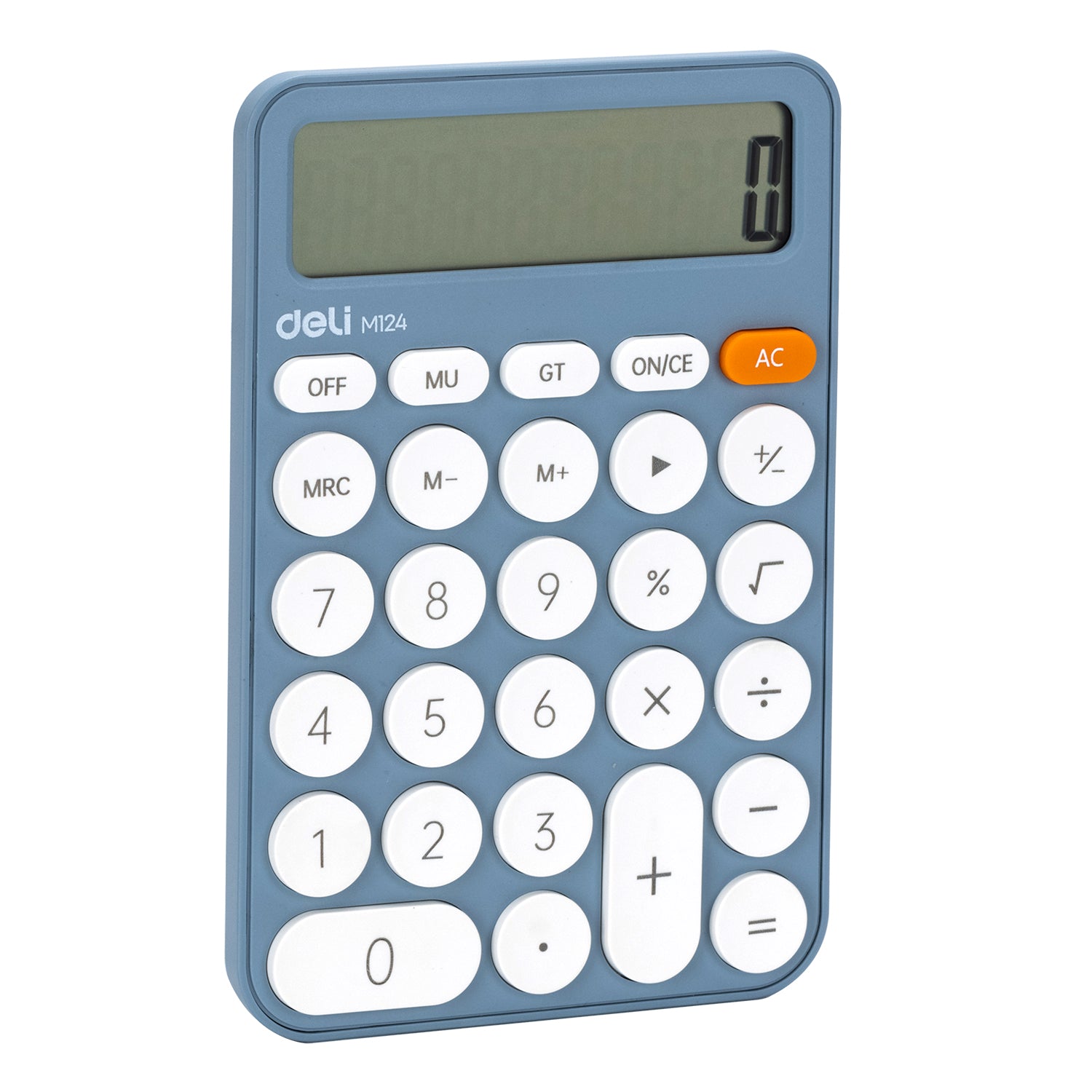 CALCULATOR BIROU 12DIG PLASTIC FASHION EM124 BLEU DELI