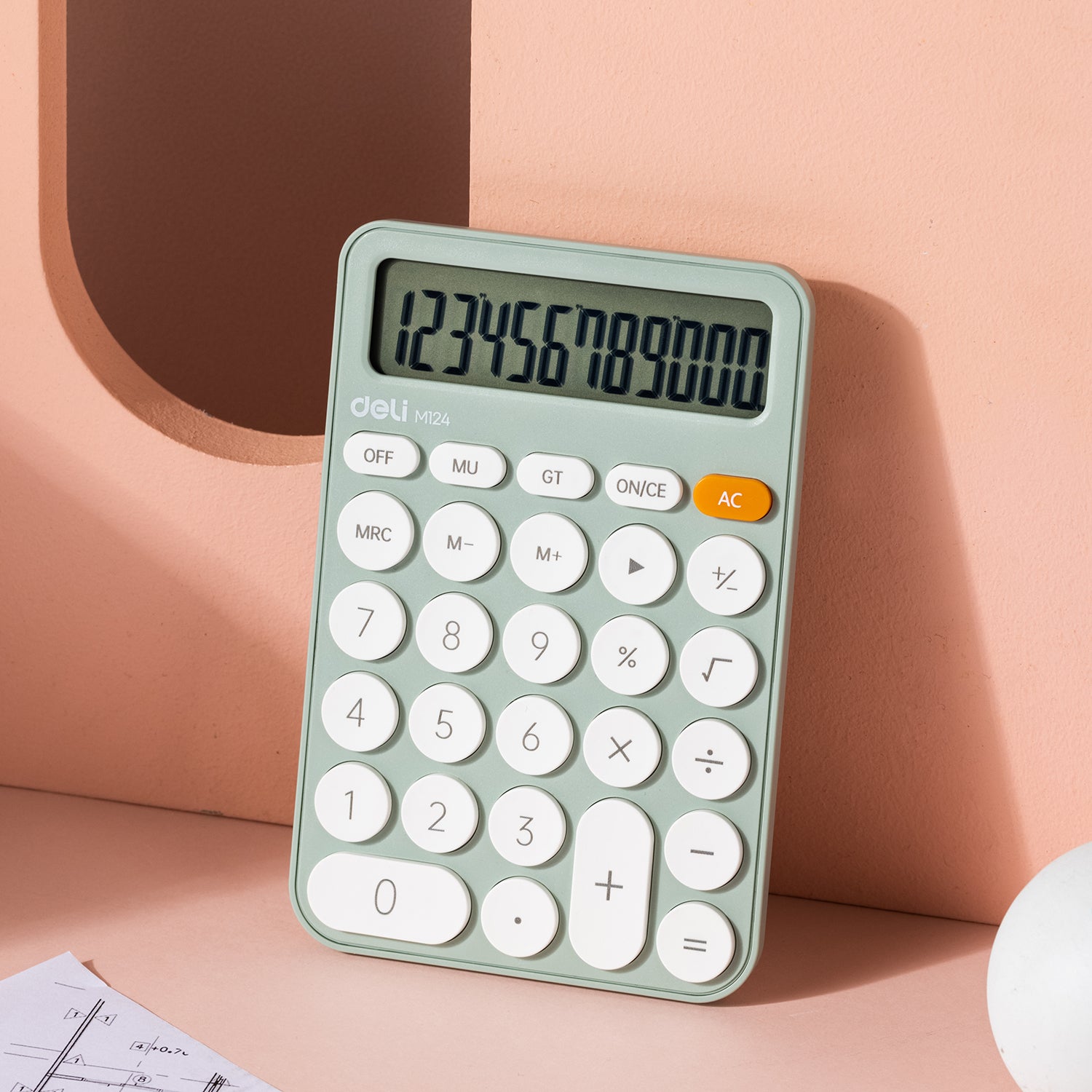 CALCULATOR BIROU 12DIG PLASTIC FASHION EM124 VERNIL DELI