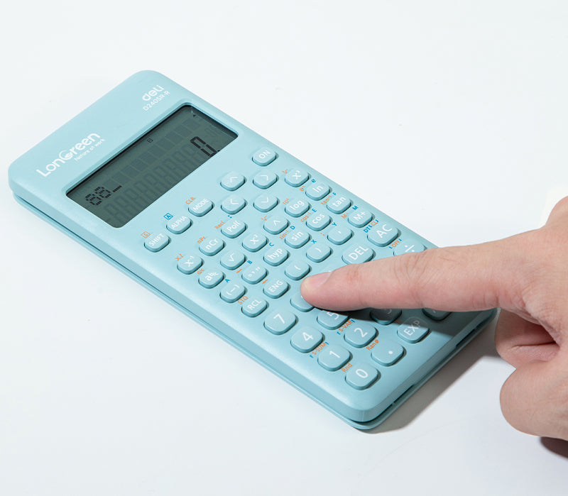 CALCULATOR STIINTIFIC 12DIG 240F BLEU LONGREEN PLASTIC RECICLAT DELI