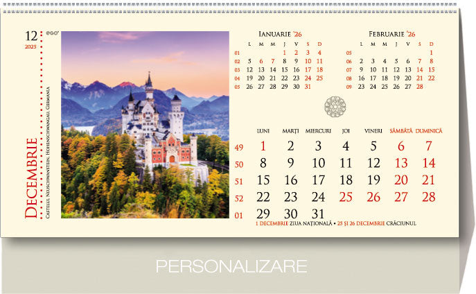 CALENDAR BIROU CASTELE 13 FILE EGO