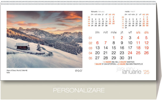CALENDAR BIROU PEISAJE 13 FILE EGO