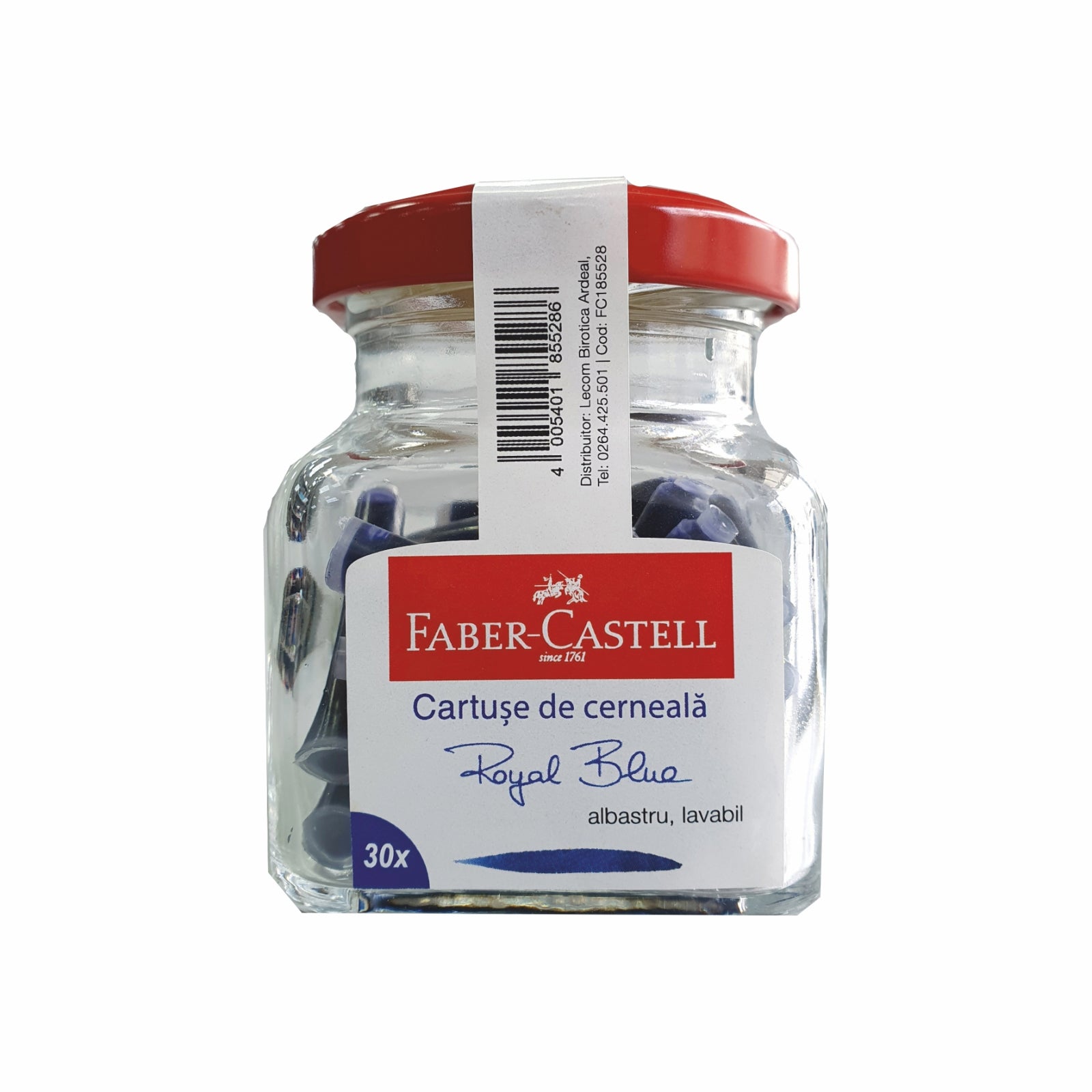 CARTUSE CERNEALA MICI ALBASTRE 30 BUC/BORCAN FABER-CASTELL