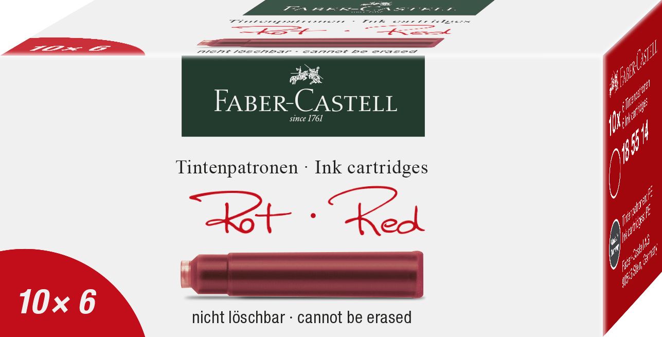 CARTUSE CERNEALA MICI ROSII 6 BUC/CUTIE FABER-CASTELL