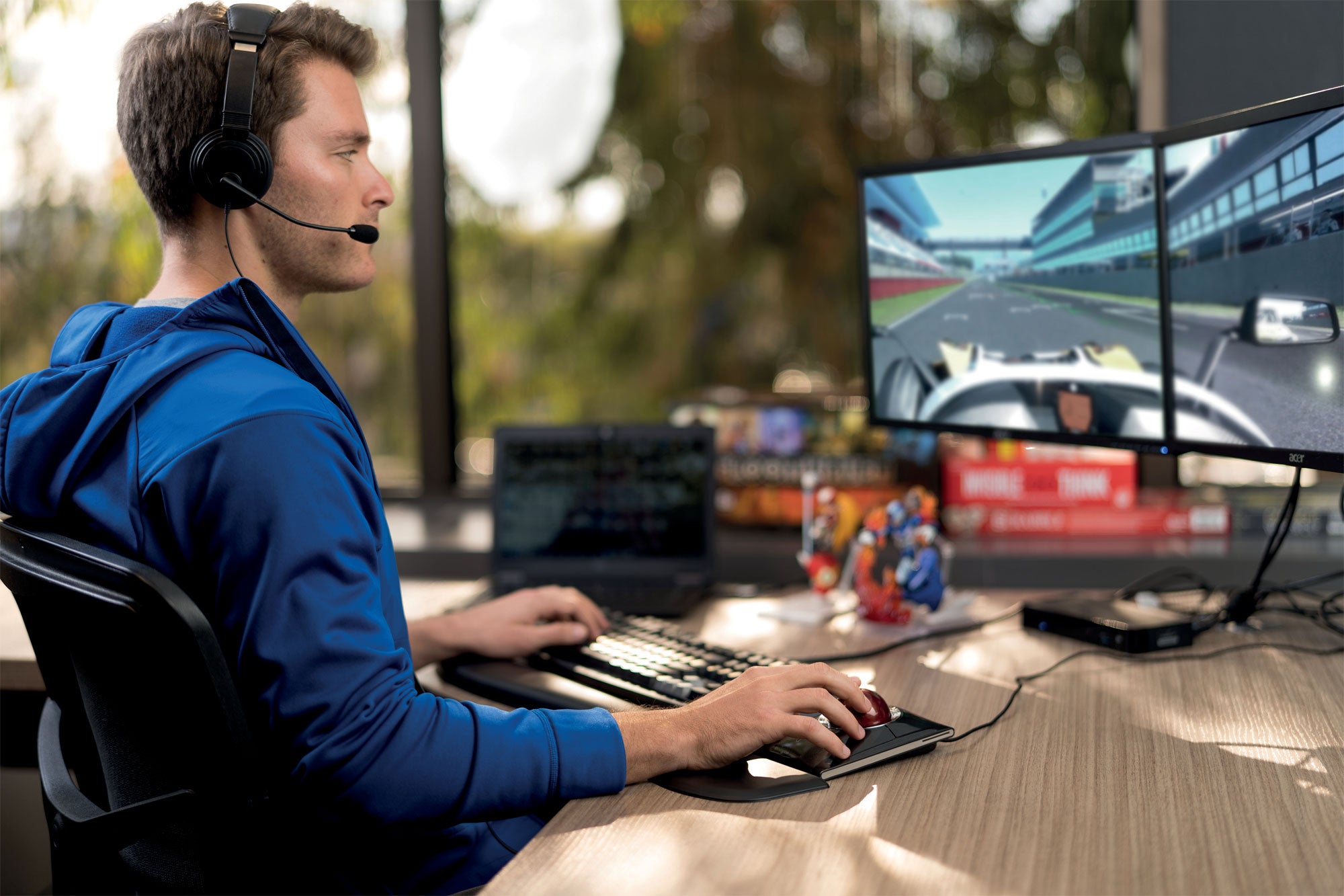 CASTI AUDIO CU FIR NEAGRE MICROFON ANULARE SUNET KENSINGTON