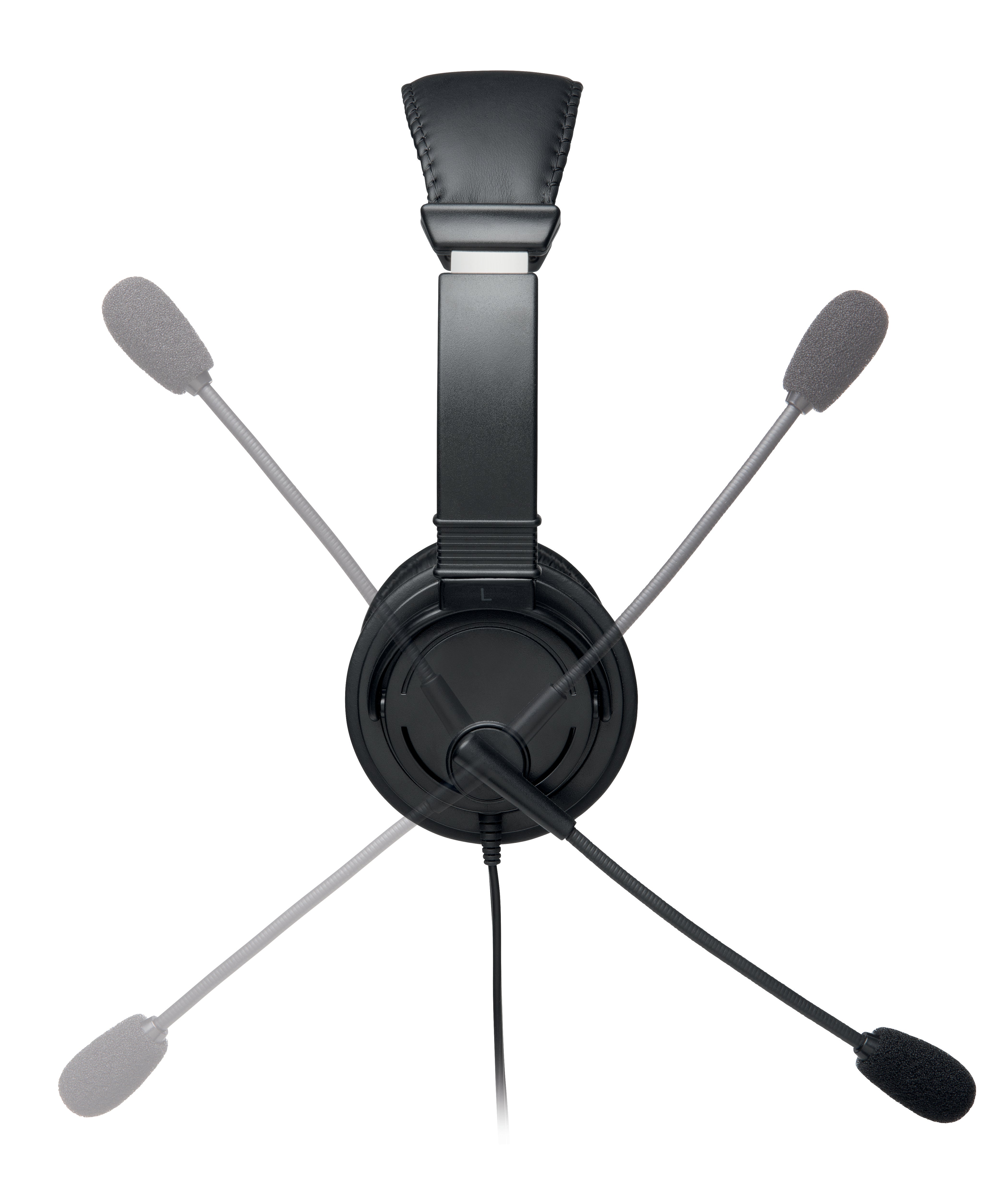 CASTI AUDIO CU FIR NEAGRE MICROFON ANULARE SUNET KENSINGTON