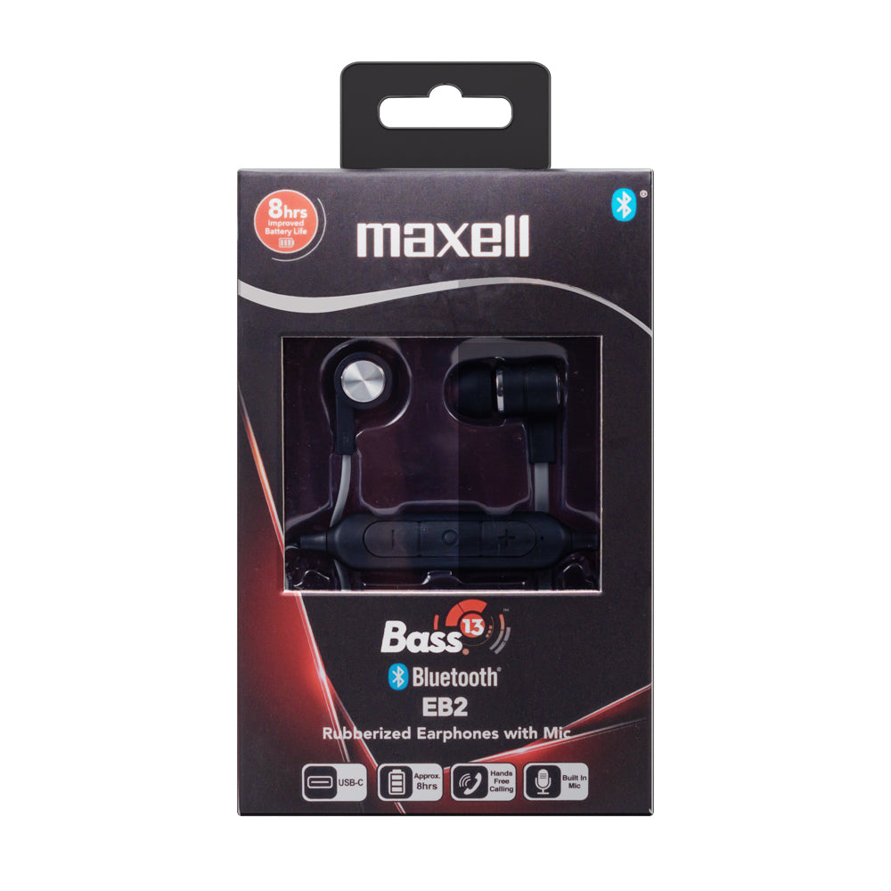 CASTI FARA FIR BLUETOOTH CU MICROFON BASS-13 NEGRE MAXELL