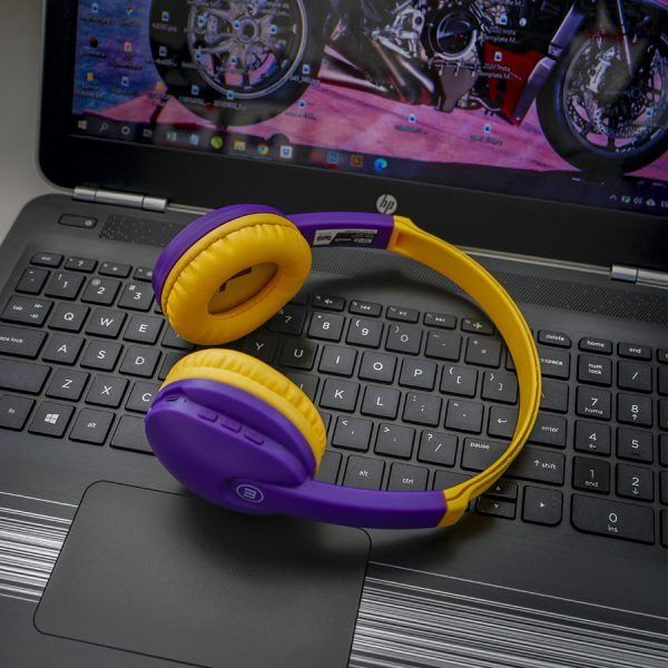 CASTI FARA FIR BLUETOOTH HP-BT350 KIDZ VIOLET/GALBEN MAXELL