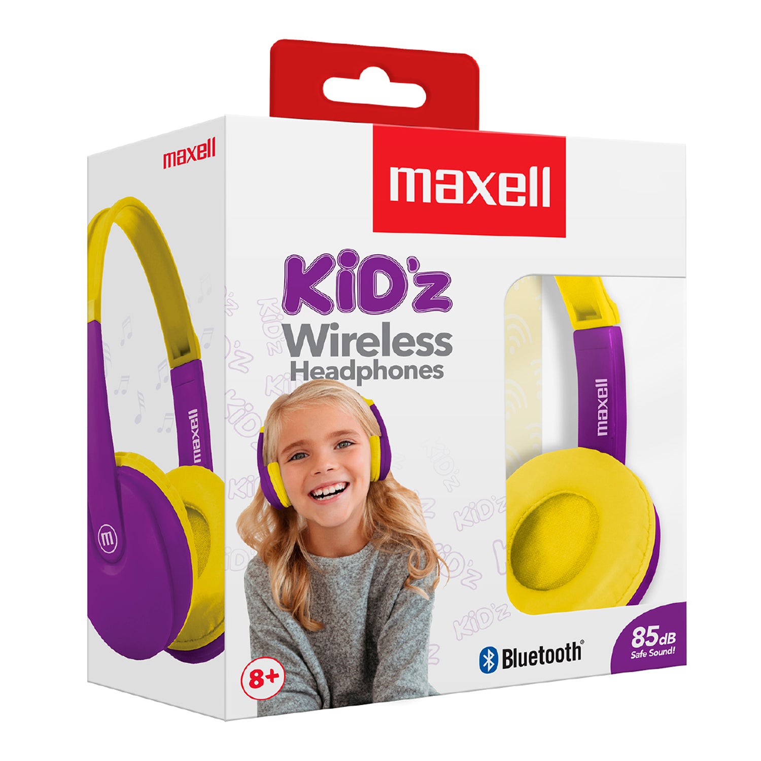 CASTI FARA FIR BLUETOOTH HP-BT350 KIDZ VIOLET/GALBEN MAXELL