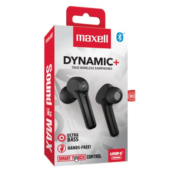 CASTI FARA FIR BLUETOOTH TWS DYNAMIC+ TIP EARBUDS NEGRE MAXELL