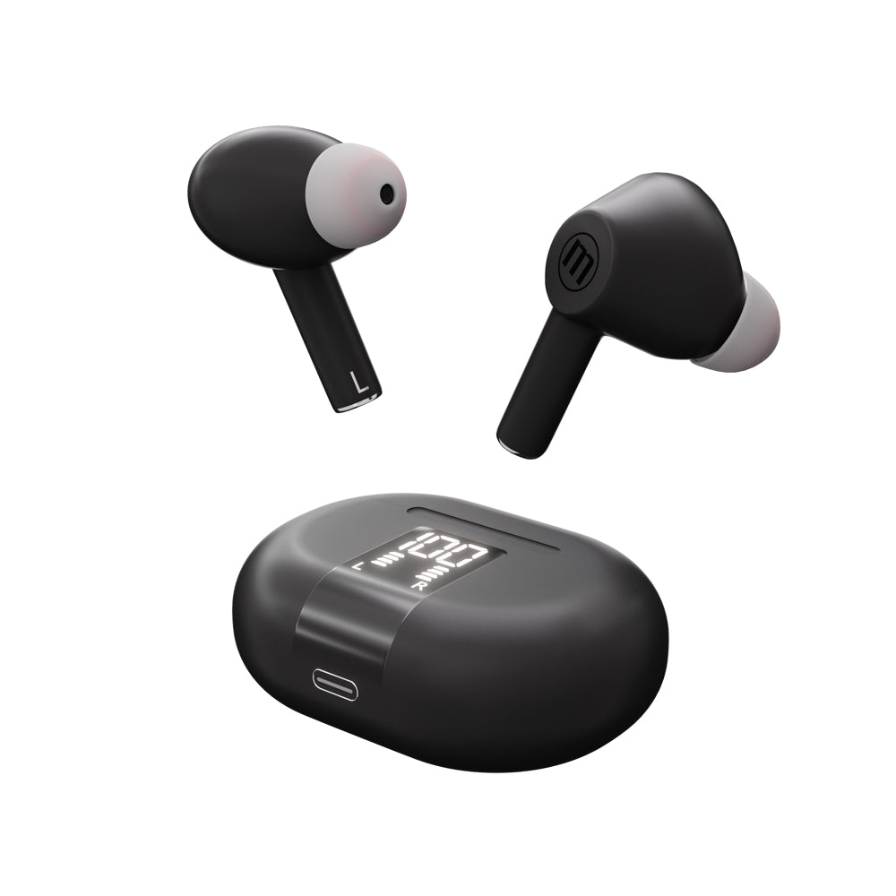 CASTI FARA FIR BLUETOOTH TWS MAXPODS TIP EARBUDS NEGRE MAXELL