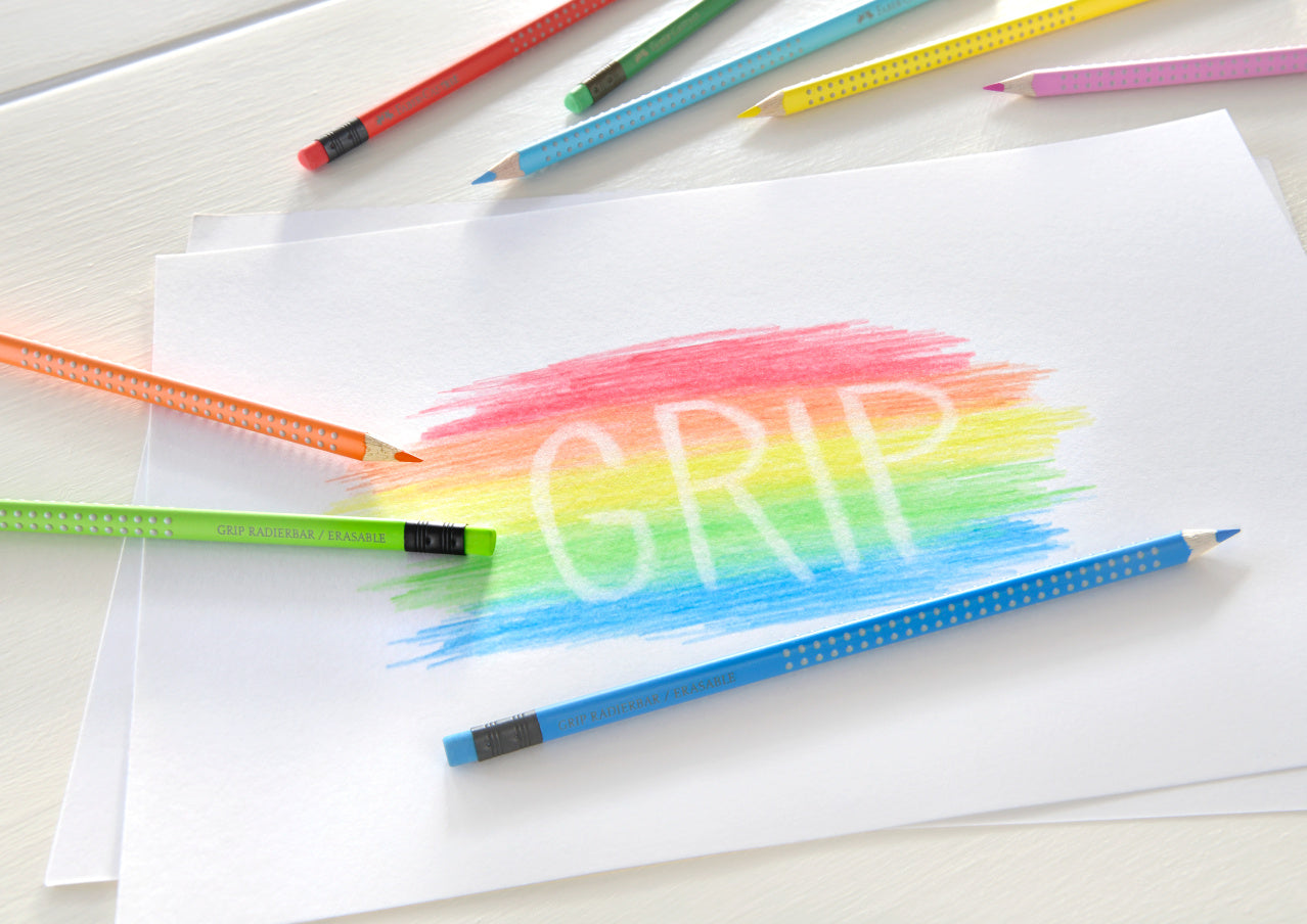 CREIOANE COLORATE 10 CULORI CU GUMA GRIP 2001 FABER-CASTELL