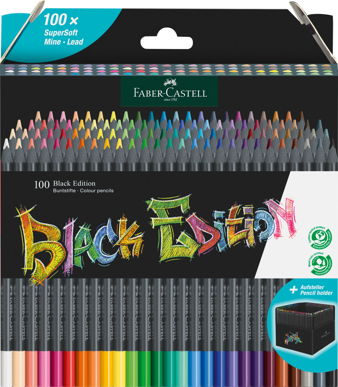 CREIOANE COLORATE 100 CULORI BLACK EDITION FABER-CASTELL