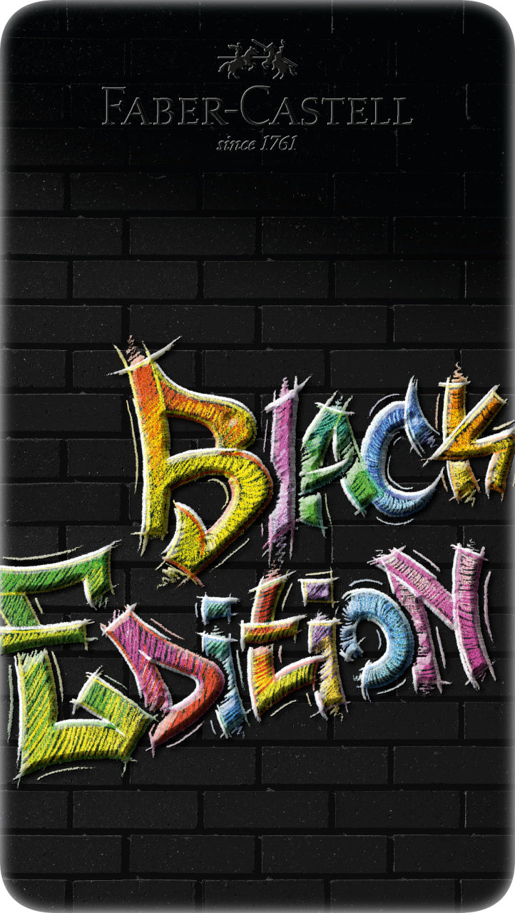 CREIOANE COLORATE 12 CULORI BLACK EDITION CUTIE METAL FABER-CASTELL