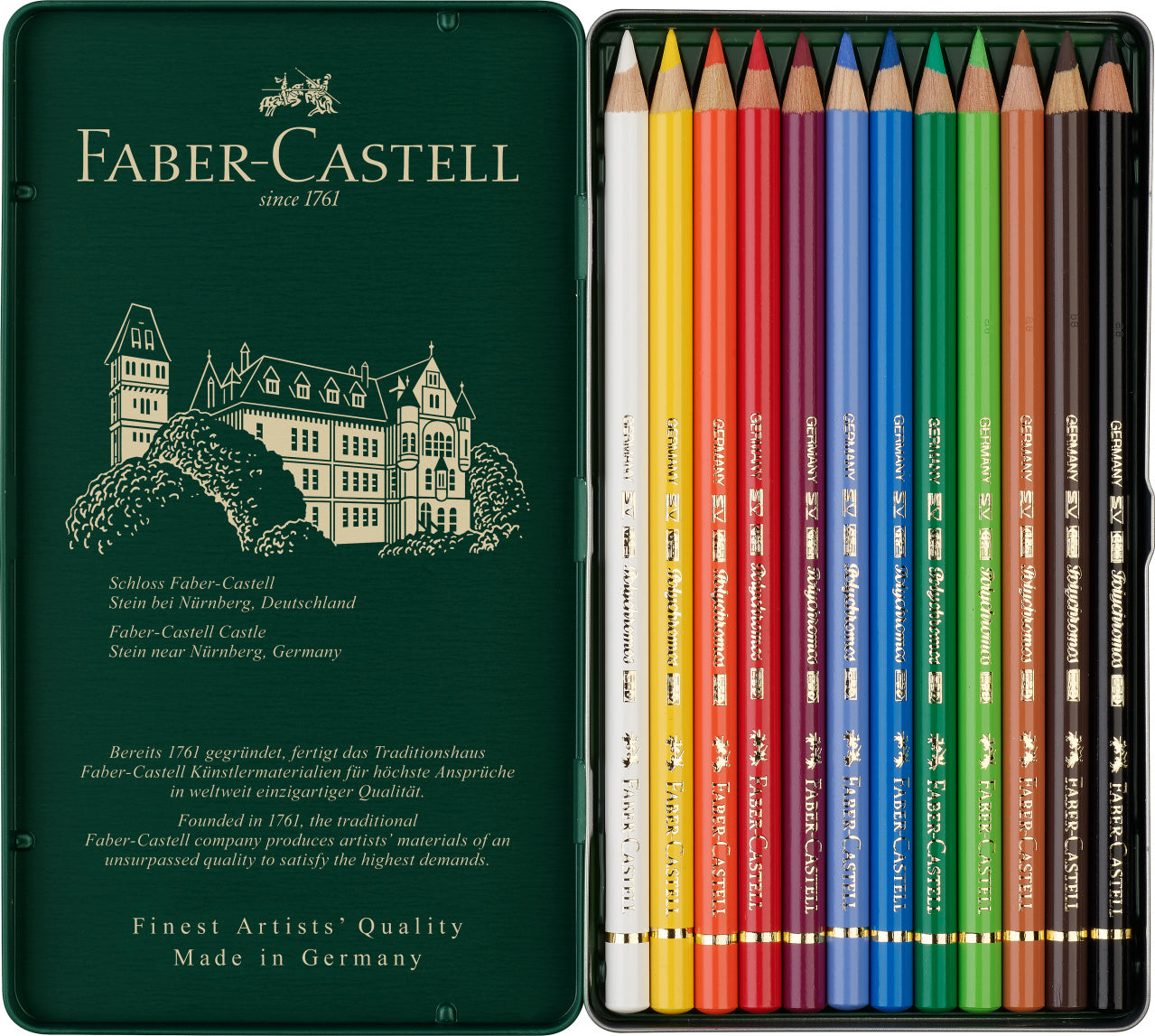 CREIOANE COLORATE 12 CULORI POLYCHROMOS FABER-CASTELL