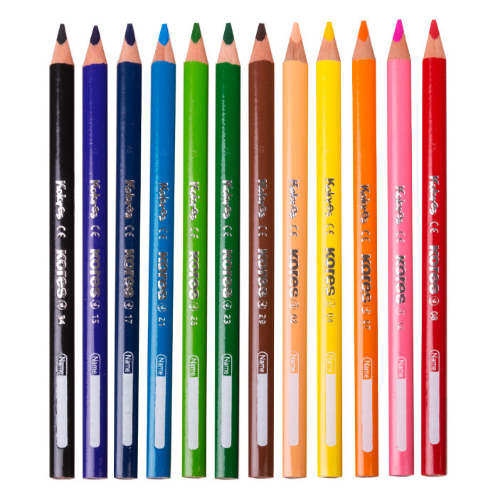 CREIOANE COLORATE 24 CULORI + ASCUTIT. TRIUNGHIULARE JUMBO KORES