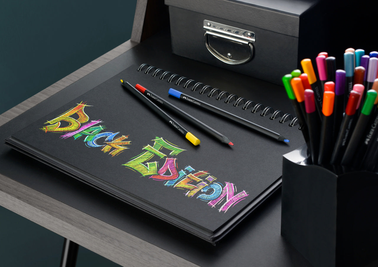 CREIOANE COLORATE 24 CULORI BLACK EDITION FABER-CASTELL