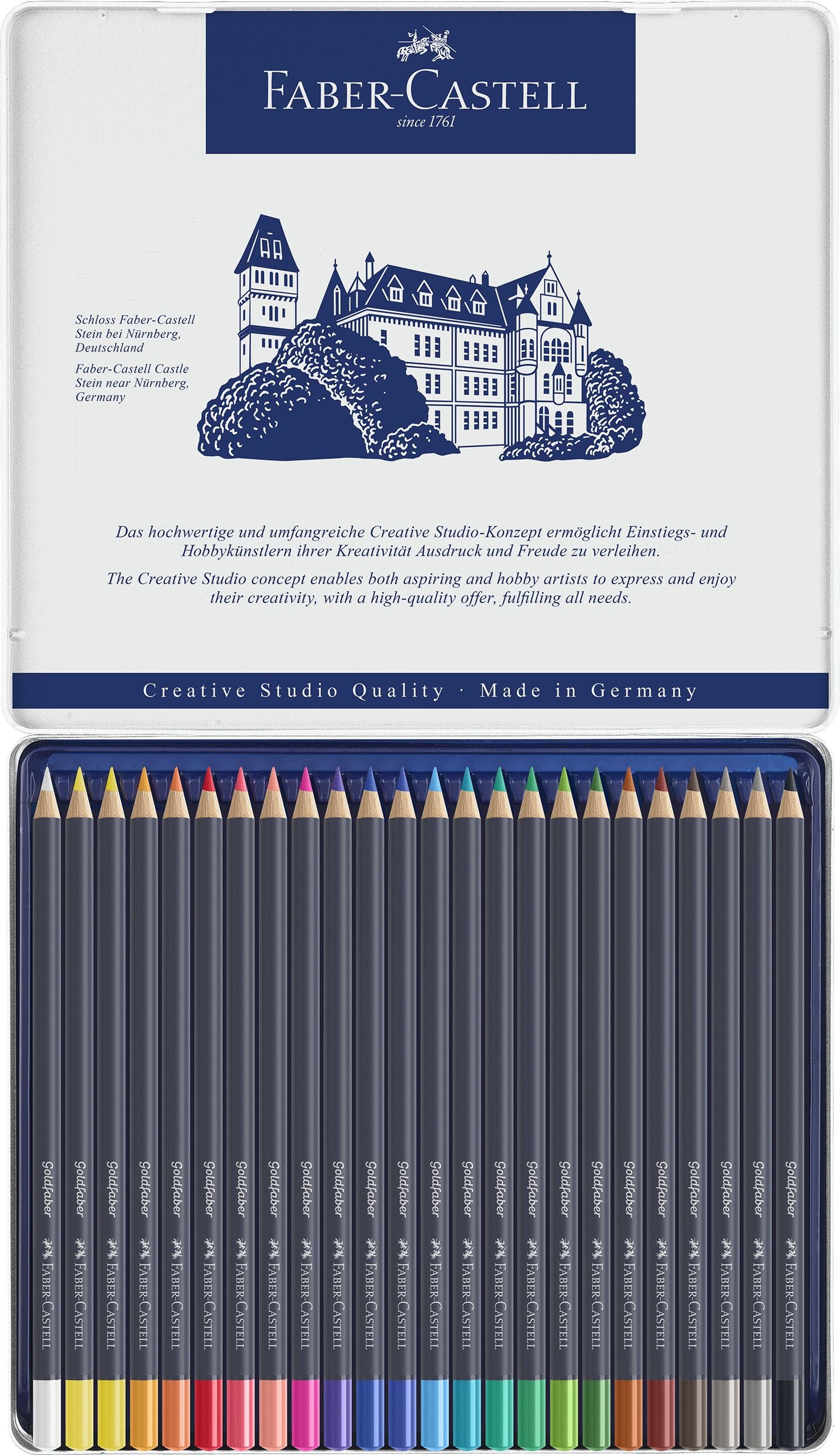 CREIOANE COLORATE 24 CULORI GOLDFABER CUTIE METAL FABER-CASTELL