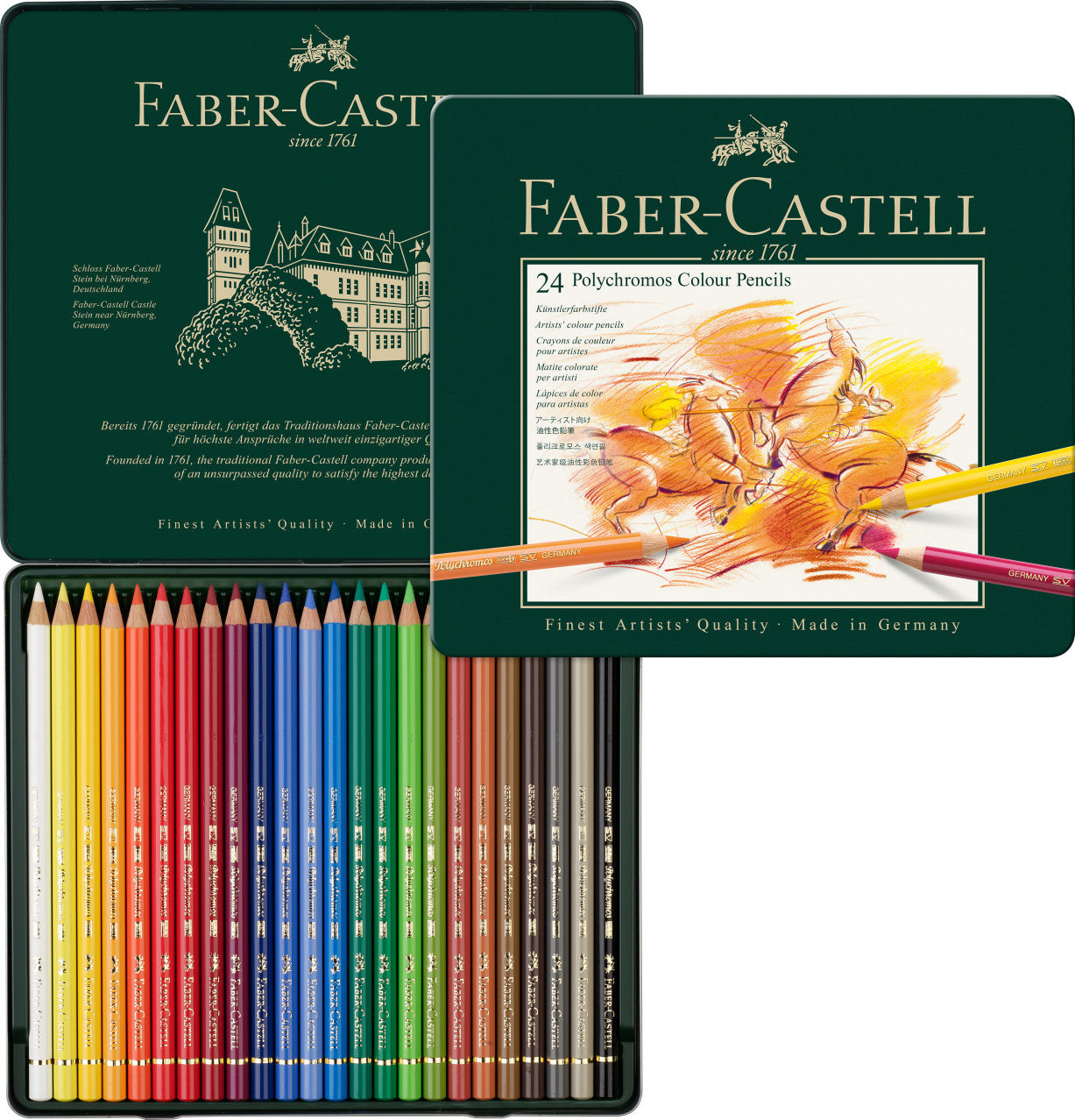 CREIOANE COLORATE 24 CULORI POLYCHROMOS FABER-CASTELL