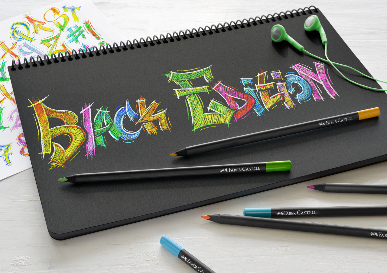 CREIOANE COLORATE 36 CULORI BLACK EDITION FABER-CASTELL