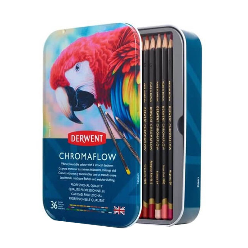 CREIOANE COLORATE 36 CULORI CUTIE METAL PROFESSIONAL CROMAFLOW DERWENT