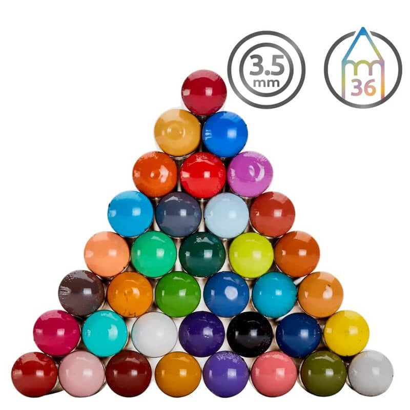 CREIOANE COLORATE 36 CULORI CUTIE METAL PROFESSIONAL CROMAFLOW DERWENT