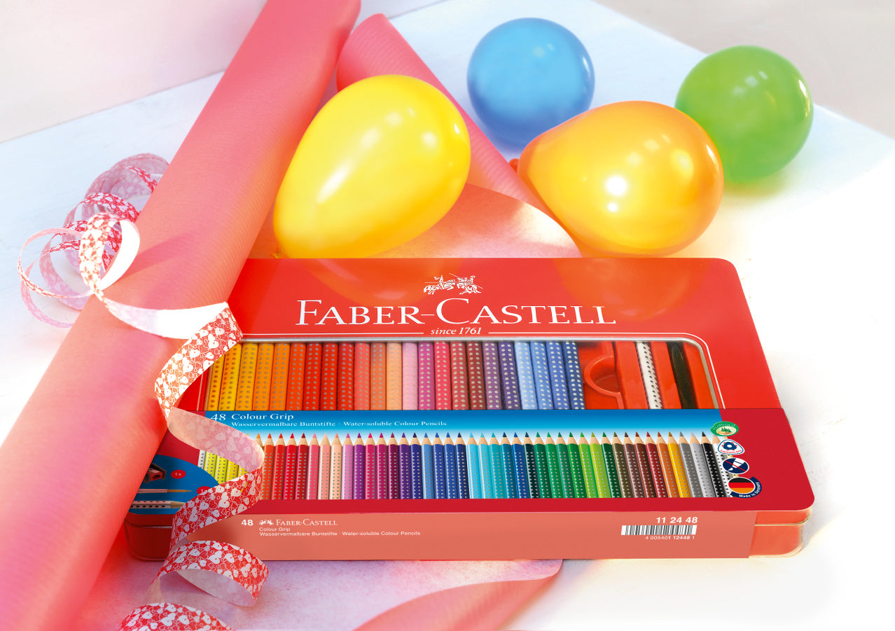 CREIOANE COLORATE 48 CULORI CUTIE METAL GRIP 2001 FABER-CASTELL