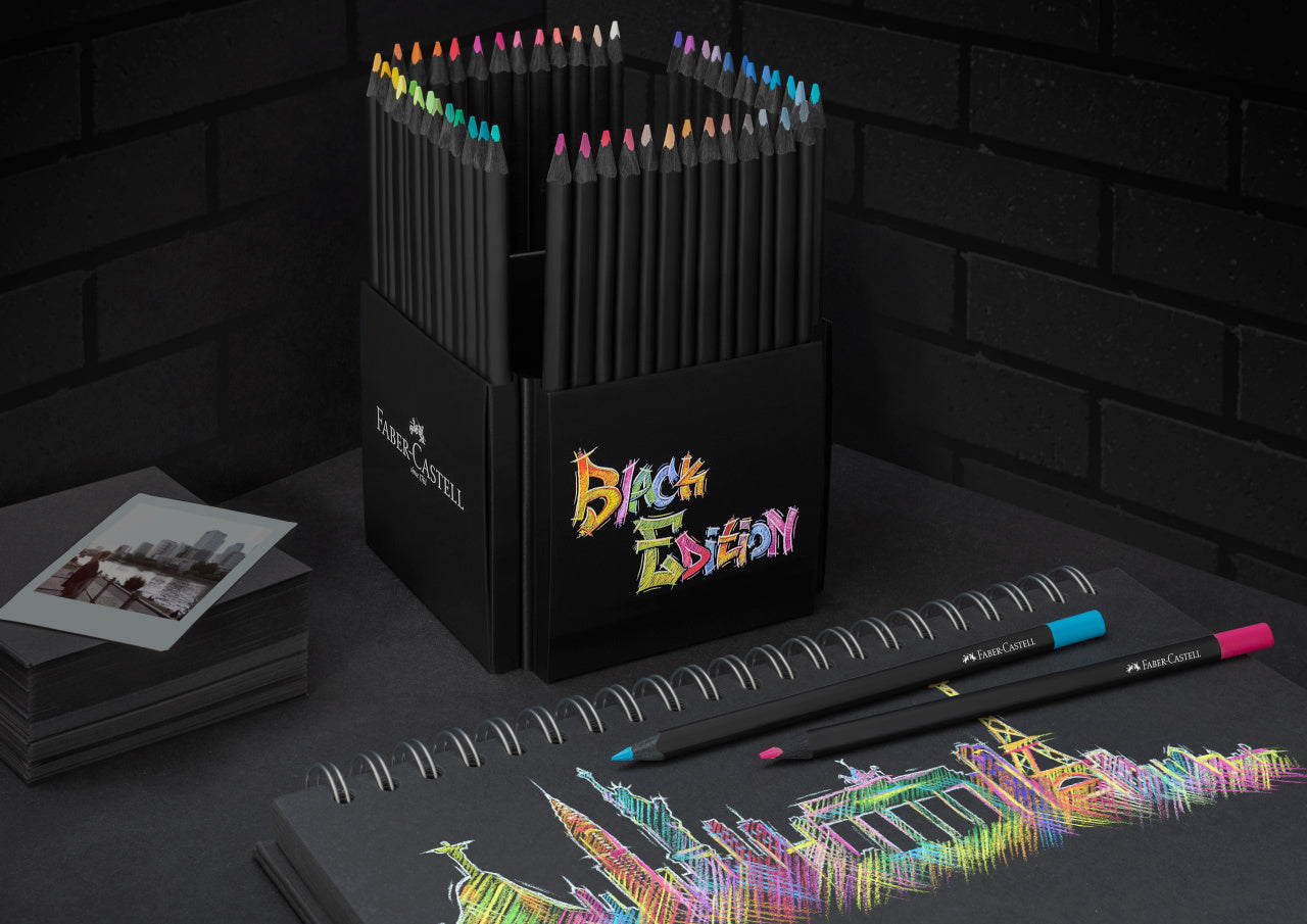 CREIOANE COLORATE 50 CULORI BLACK EDITION FABER-CASTELL
