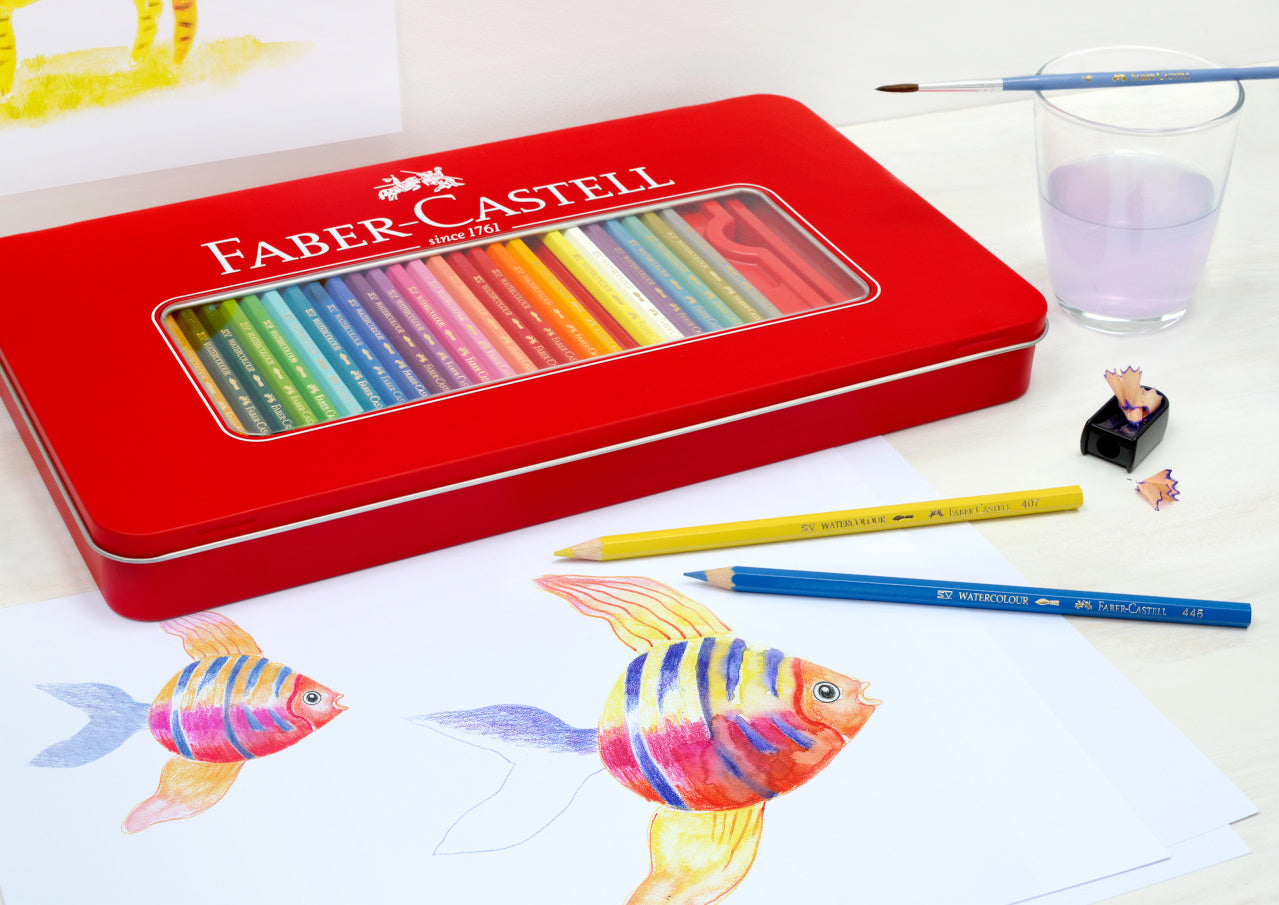 CREIOANE COLORATE 60 CULORI CUTIE METAL FABER-CASTELL