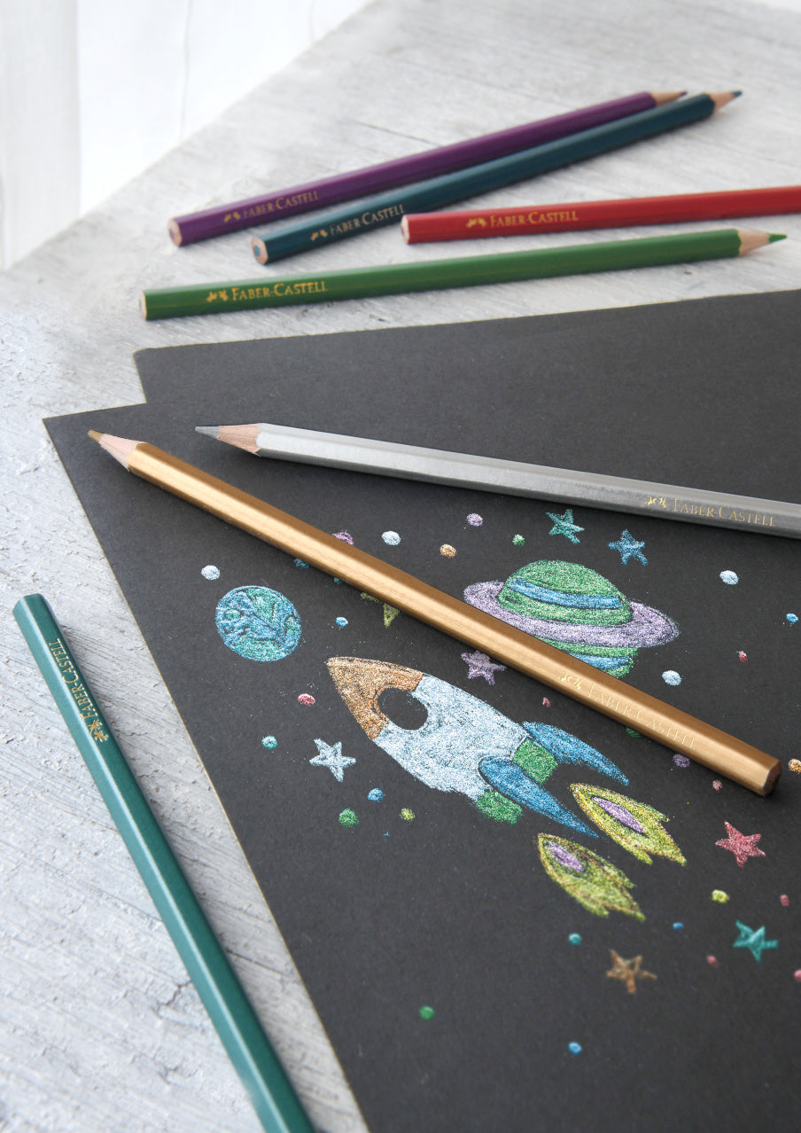 CREIOANE COLORATE METALIZATE 10 CULORI FABER-CASTELL