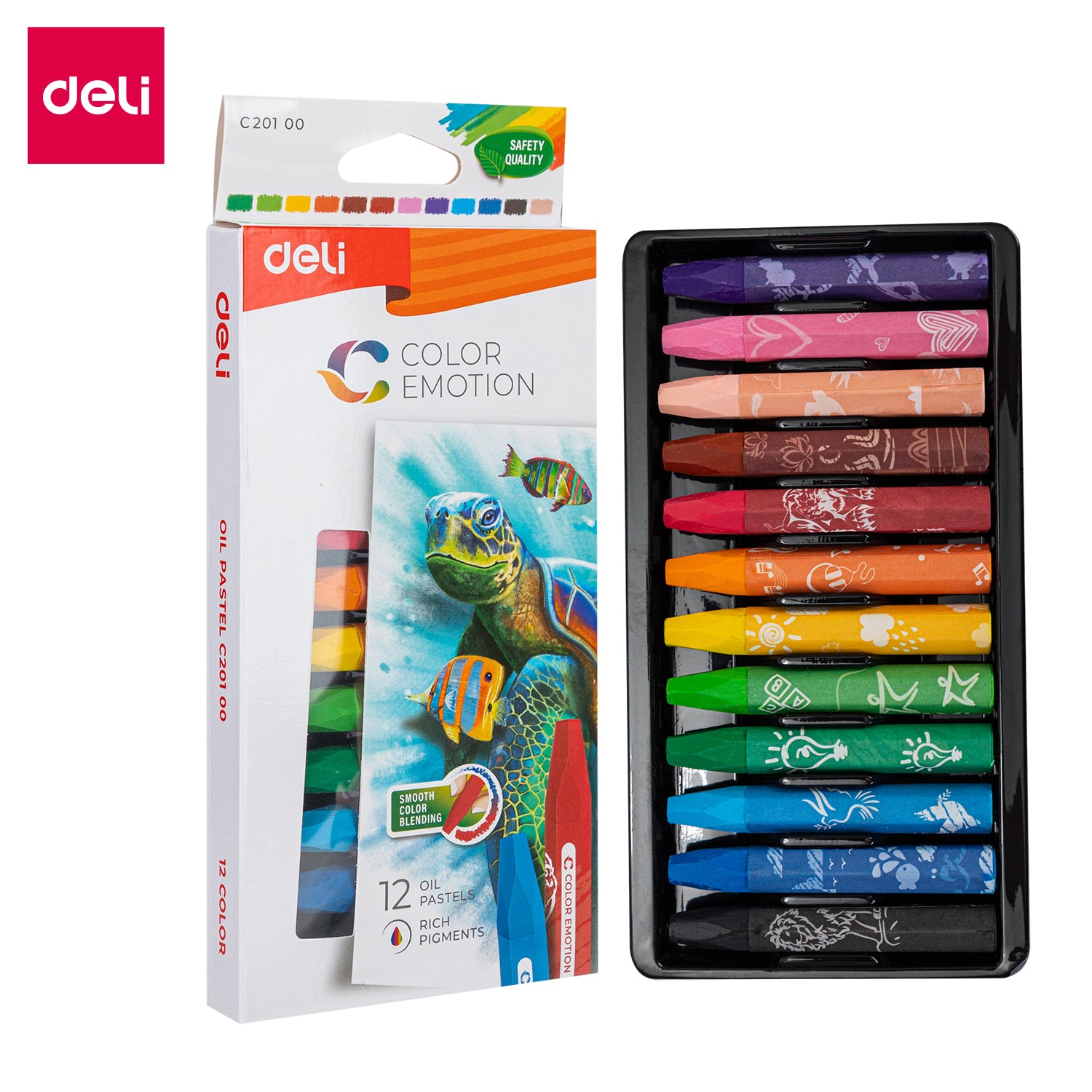 CREIOANE ULEI PASTEL 12 CULORI COLOR EMOTION DELI