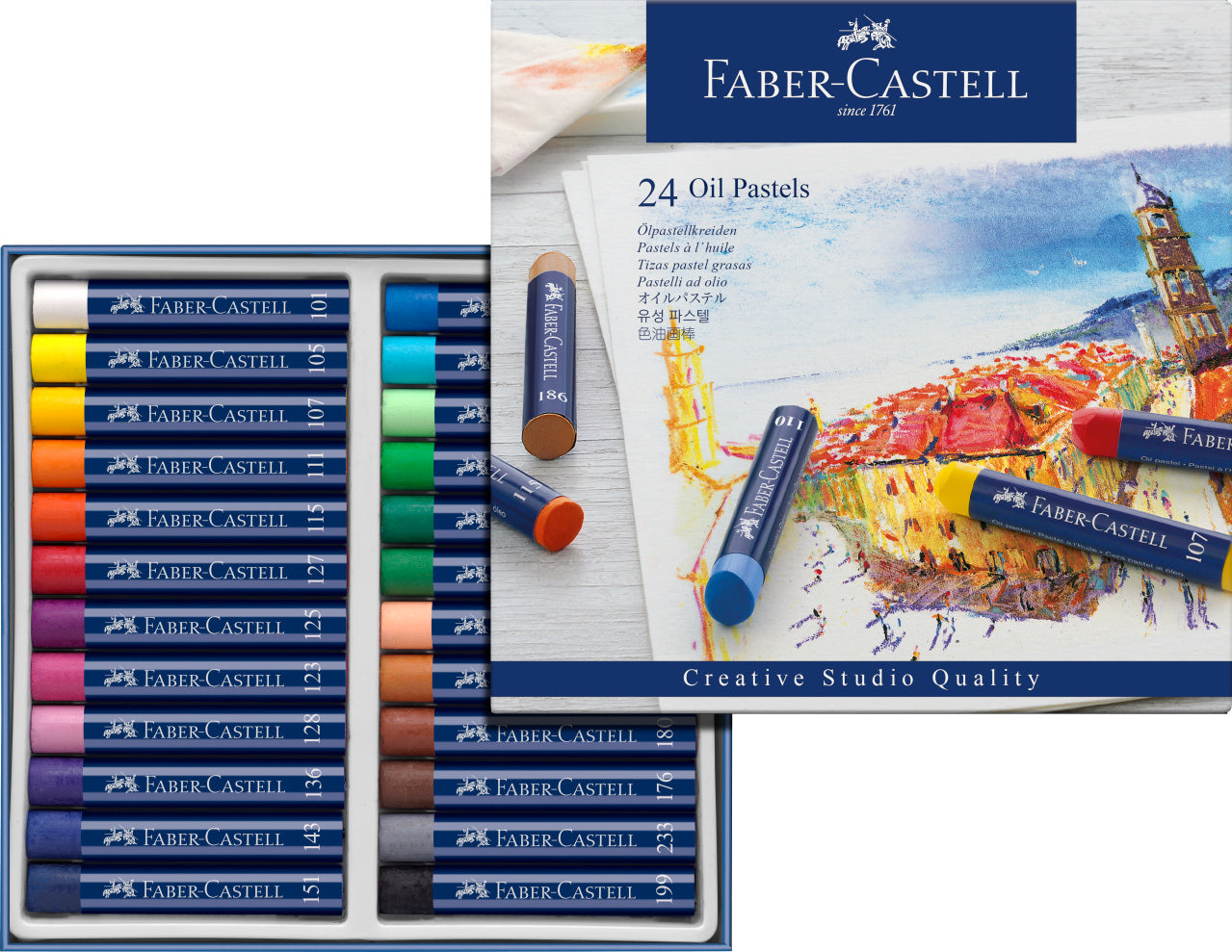 CREIOANE ULEI PASTEL 24 CULORI FABER-CASTELL