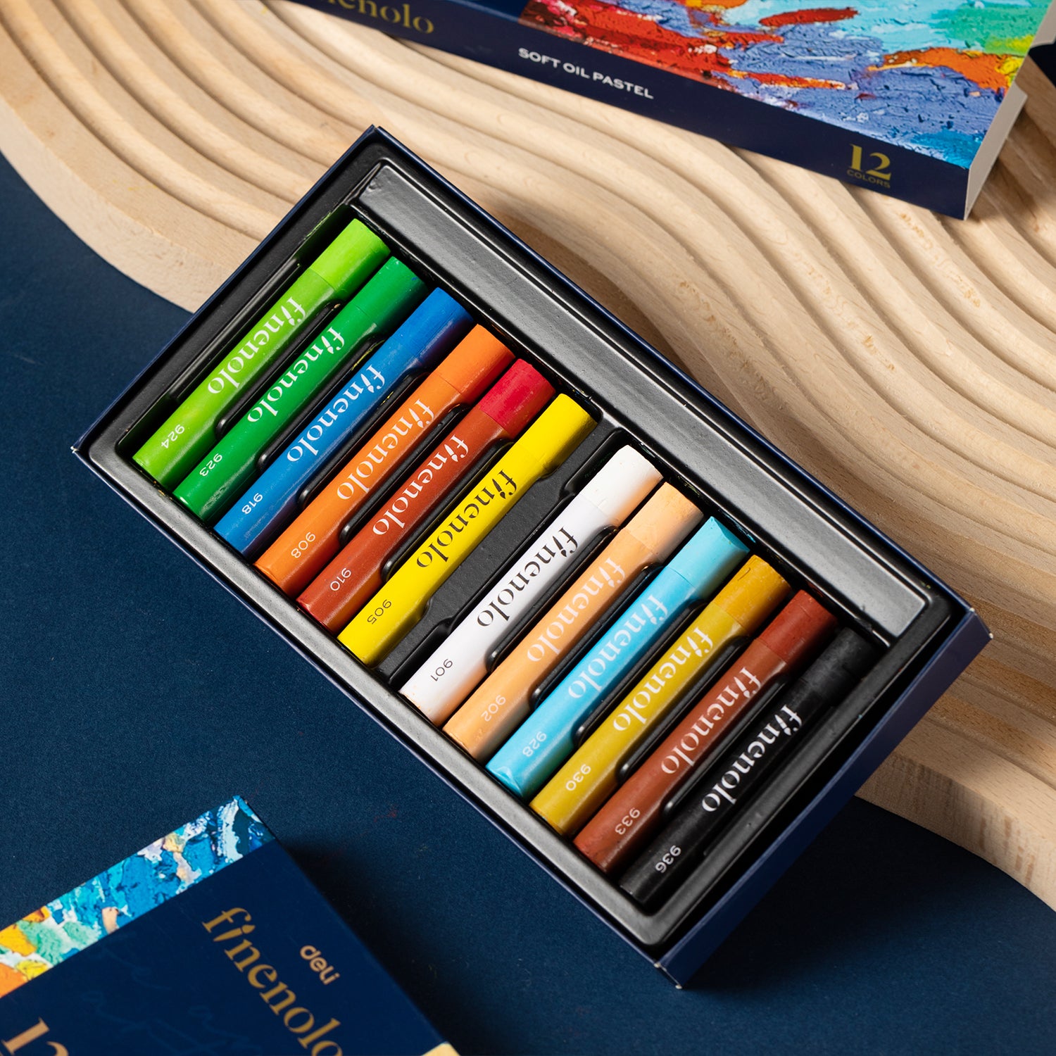 CREIOANE ULEI PASTEL PROFESIONALE 12 CULORI FINENOLO DELI