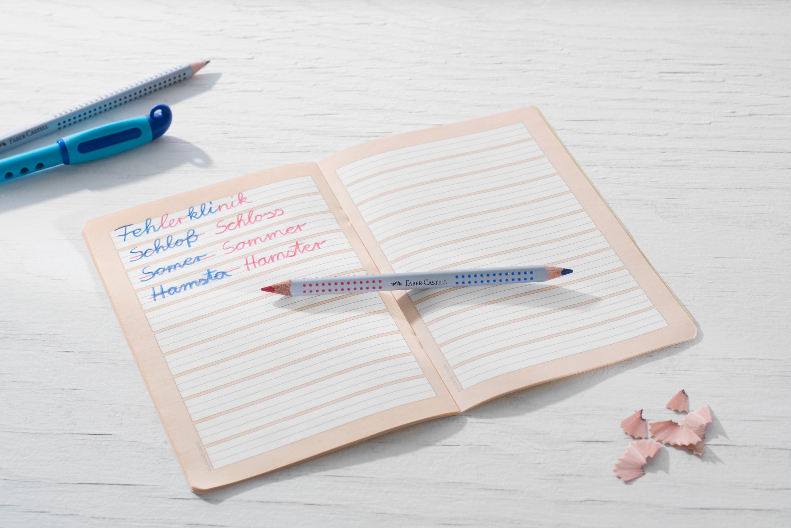 CREION COLORAT BICOLOR ROSU/ALBASTRU FABER-CASTELL