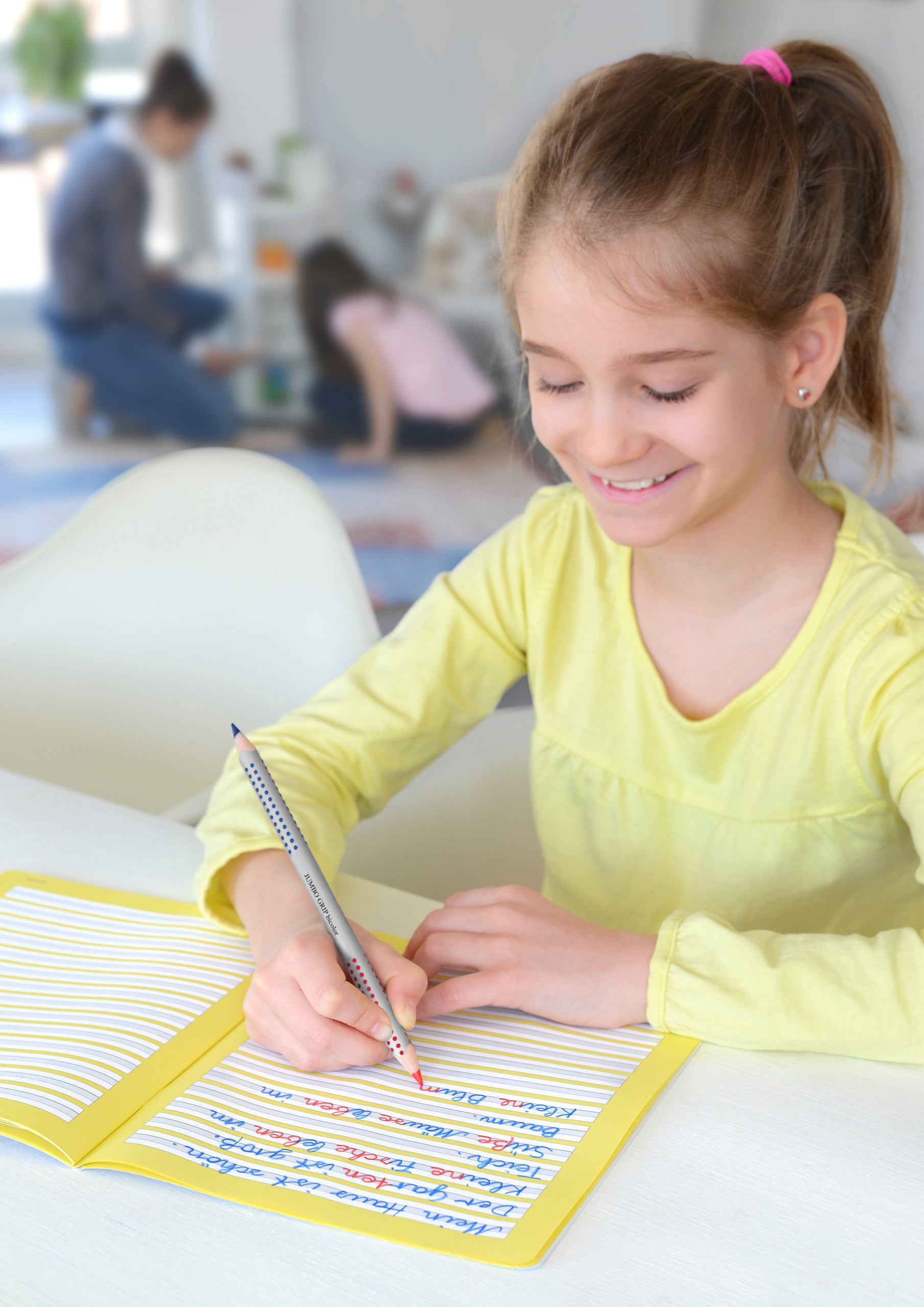 CREION COLORAT BICOLOR ROSU/ALBASTRU FABER-CASTELL