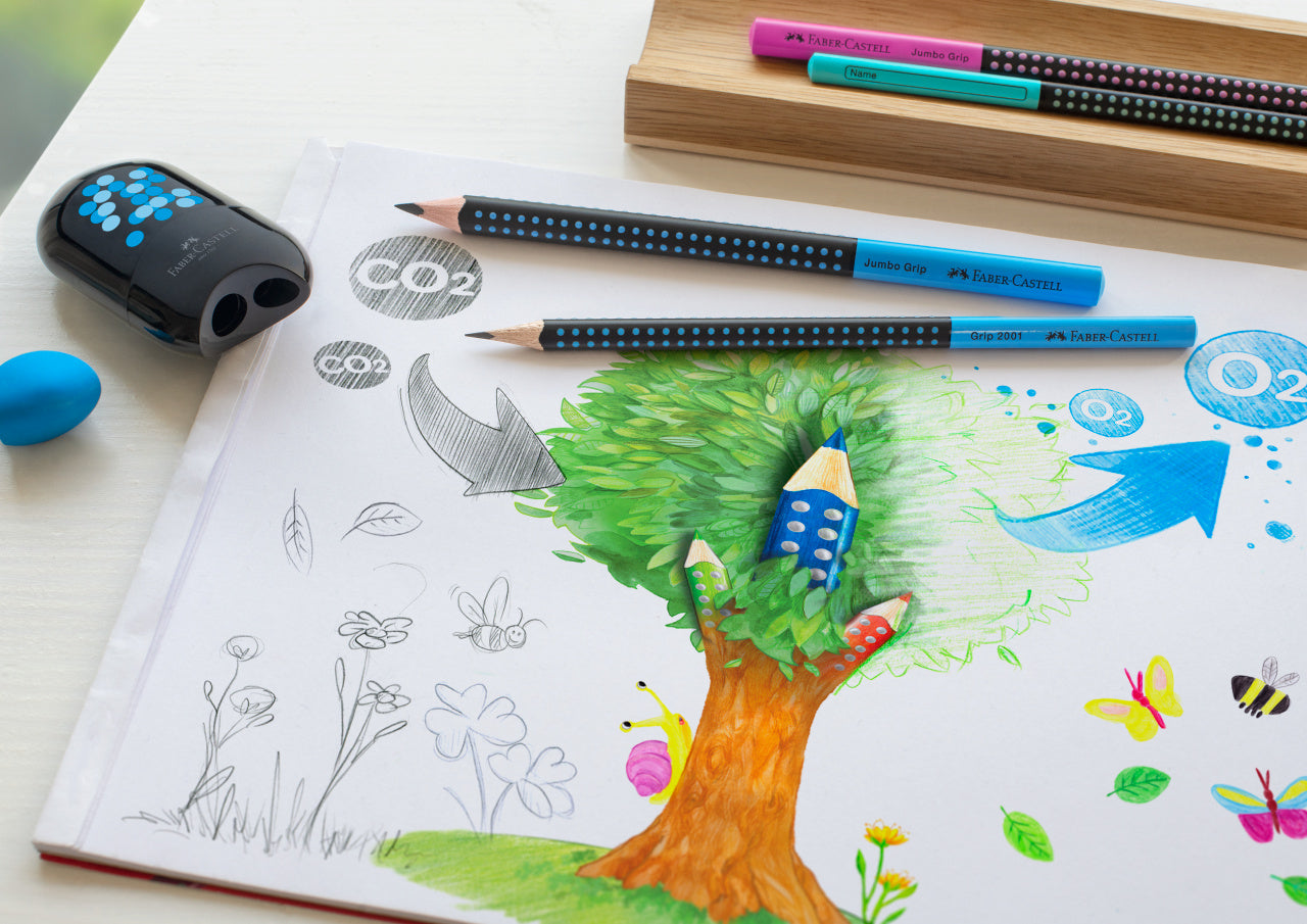 CREION GRAFIT B GRIP 2001 TWO TONE NEGRU-BLEU 2022 FABER-CASTELL