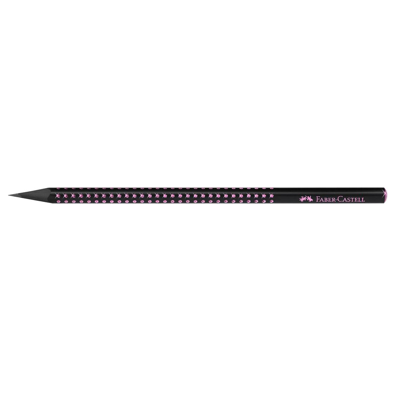 CREION GRAFIT B GRIP SPARKLE LEMN NEGRU MIDNIGHT ROSE FABER-CASTELL