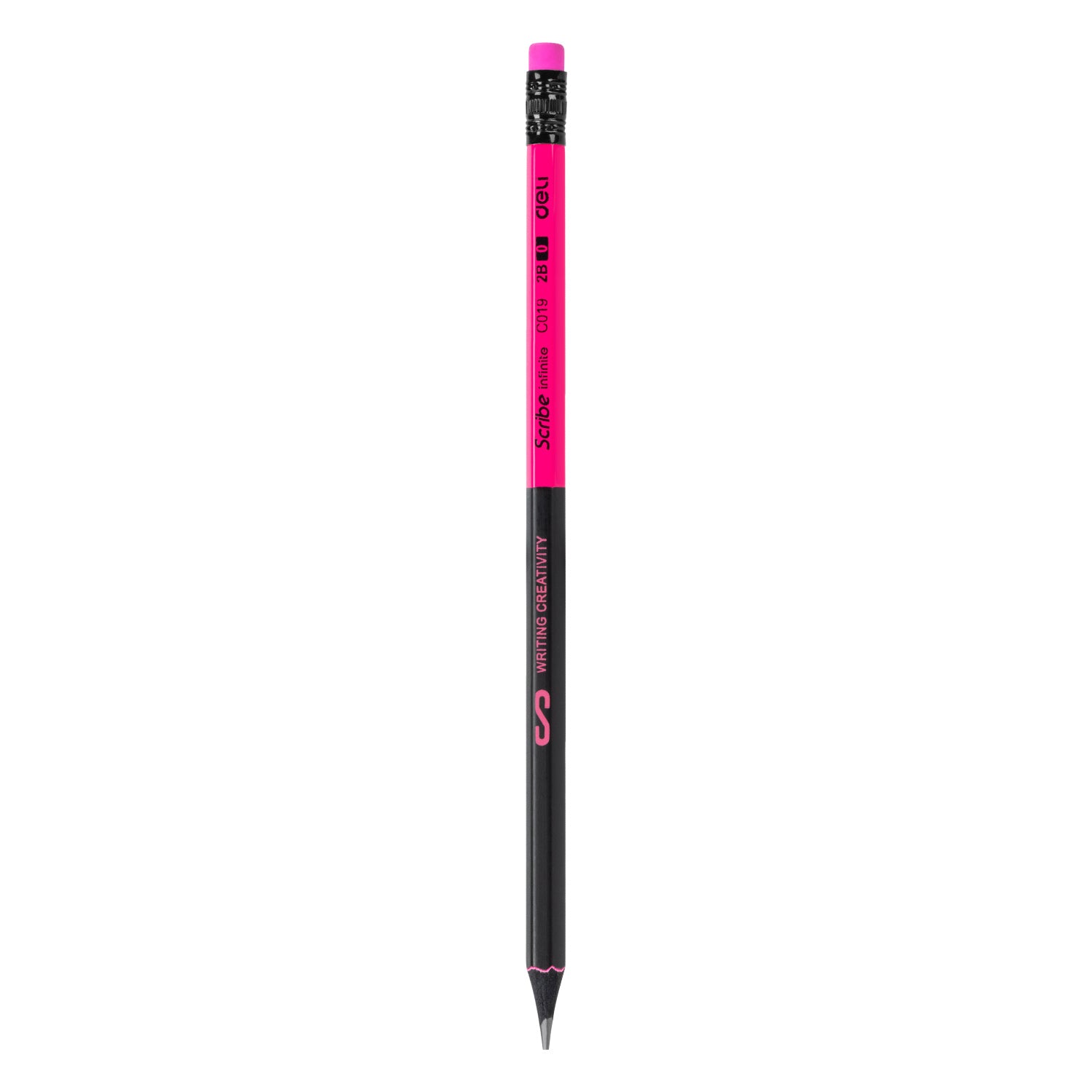 CREION GRAFIT CU GUMA LEMN NEGRU 2B DELI