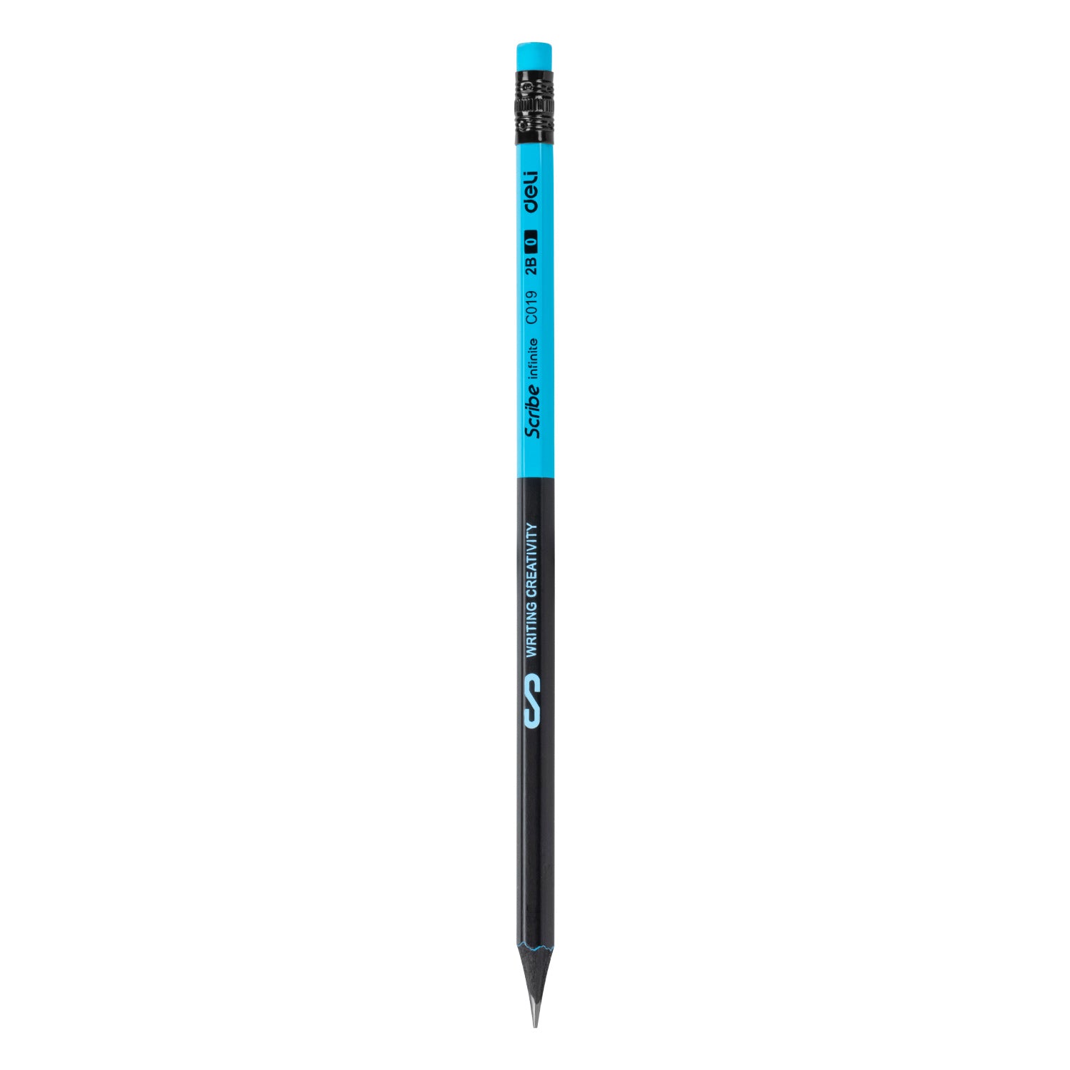 CREION GRAFIT CU GUMA LEMN NEGRU 2B DELI