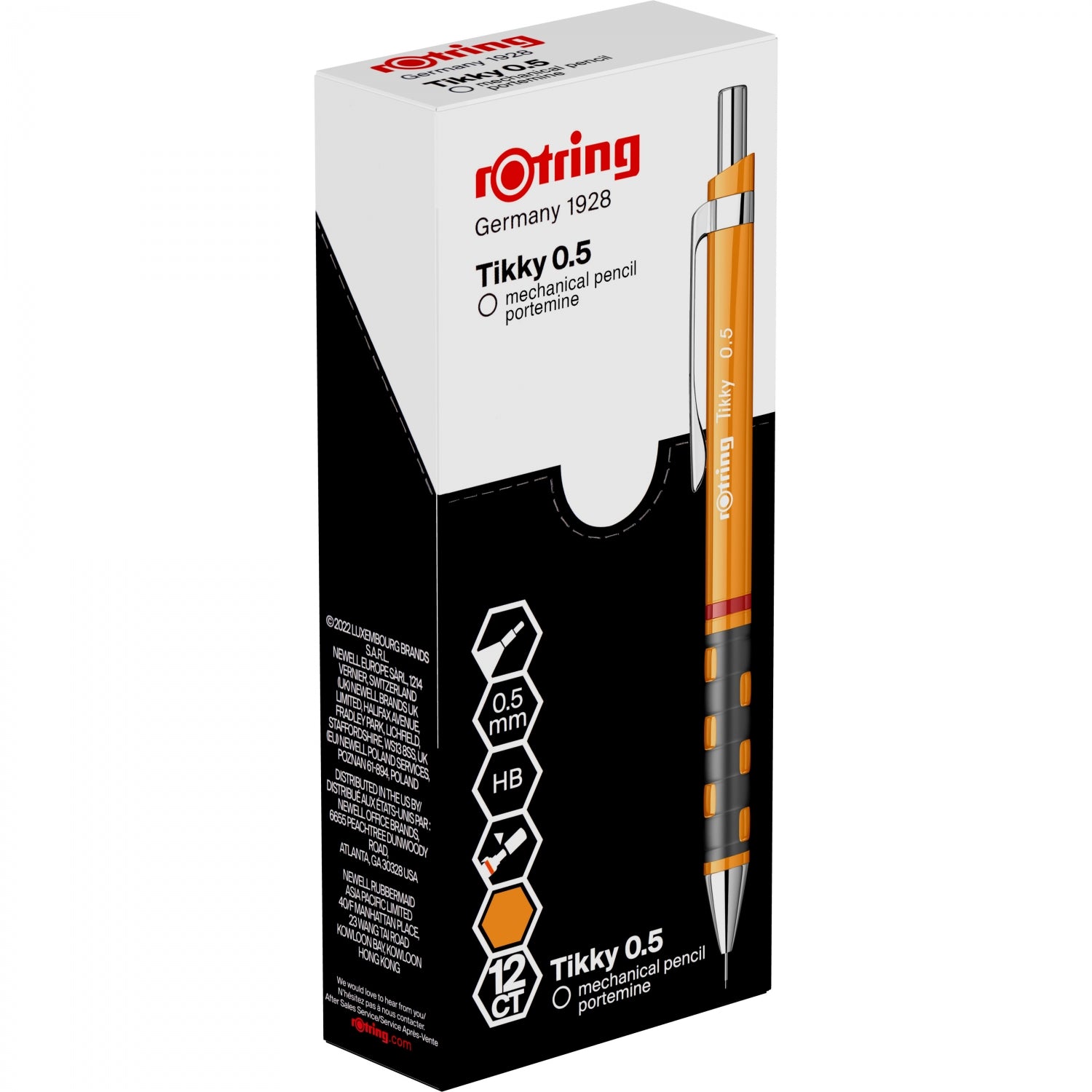 CREION MECANIC 0.5MM TIKKY 3 PORTOCALIU DESCHIS ROTRING